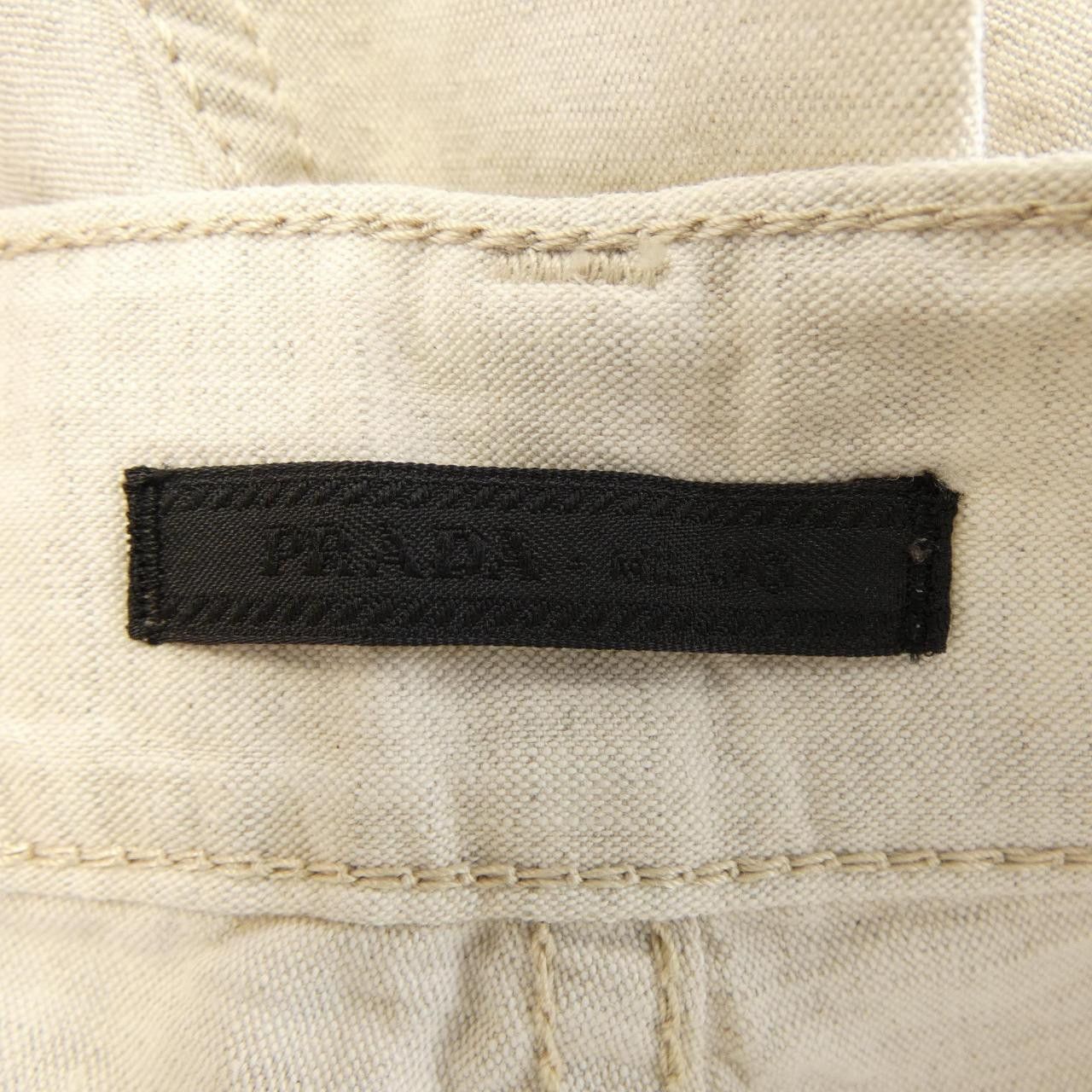 Prada Prada Prada Triangle Logo Cotton Pants Textile Pants GEP374SVM014J2 DUTY FREE for USA Size ONE SIZE - 4 Thumbnail