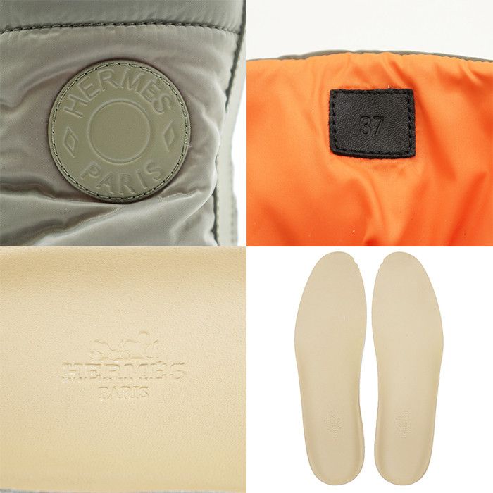 Hermes Hermes Hermes Fresh Parachute Fabric Calfskin Boots Leather Shoes DUTY FREE for USA Size ONE SIZE - 9 Thumbnail