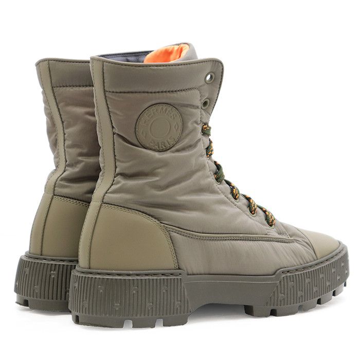 Hermes Hermes Hermes Fresh Parachute Fabric Calfskin Boots Leather Shoes DUTY FREE for USA Size ONE SIZE - 6 Thumbnail