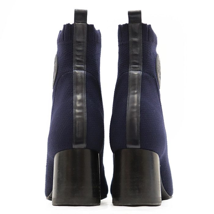 Hermes Hermes Hermes Knit H Logo Leather Patch Block Heel Boots Textile Shoes DUTY FREE for USA Size ONE SIZE - 4 Thumbnail