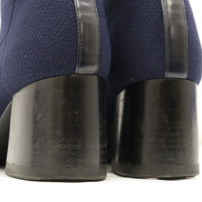 Hermes Hermes Hermes Knit H Logo Leather Patch Block Heel Boots Textile Shoes DUTY FREE for USA Size ONE SIZE - 5 Thumbnail