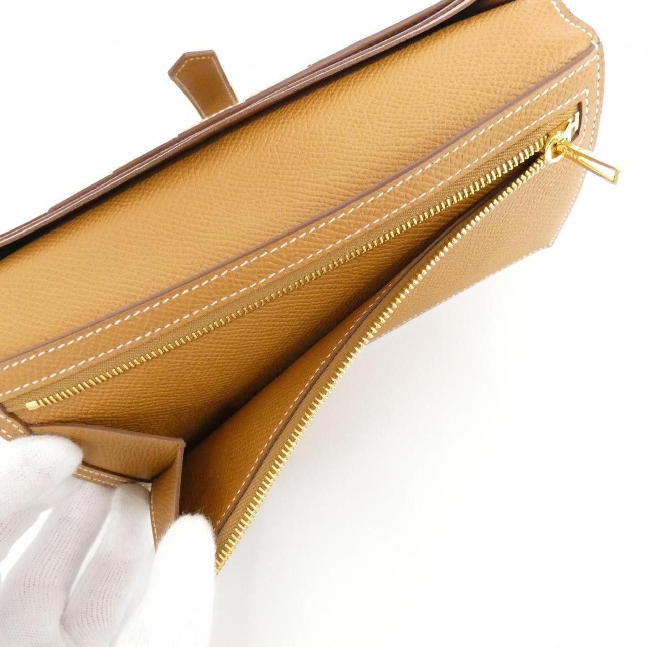 Hermes Hermes Hermes Bearn Souffle Epsom Long Wallet Leather Long Wallet W DUTY FREE for USA Size ONE SIZE - 5 Thumbnail