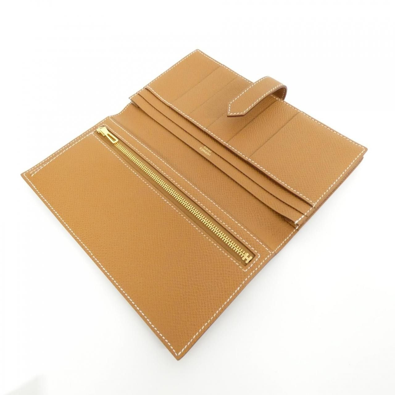 Hermes Hermes Hermes Bearn Souffle Epsom Long Wallet Leather Long Wallet W DUTY FREE for USA Size ONE SIZE - 4 Thumbnail