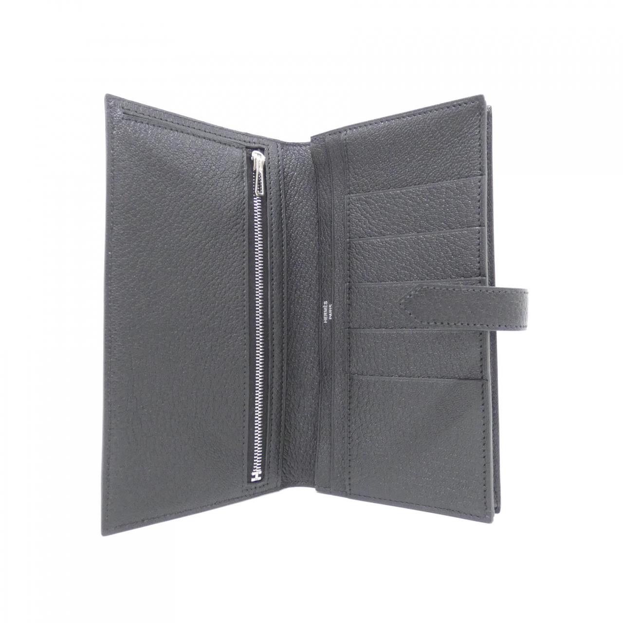 Hermes Hermes Hermes Bearn Soufflet Chevre long wallet Leather Long Wallet U DUTY FREE for USA Size ONE SIZE - 3 Thumbnail