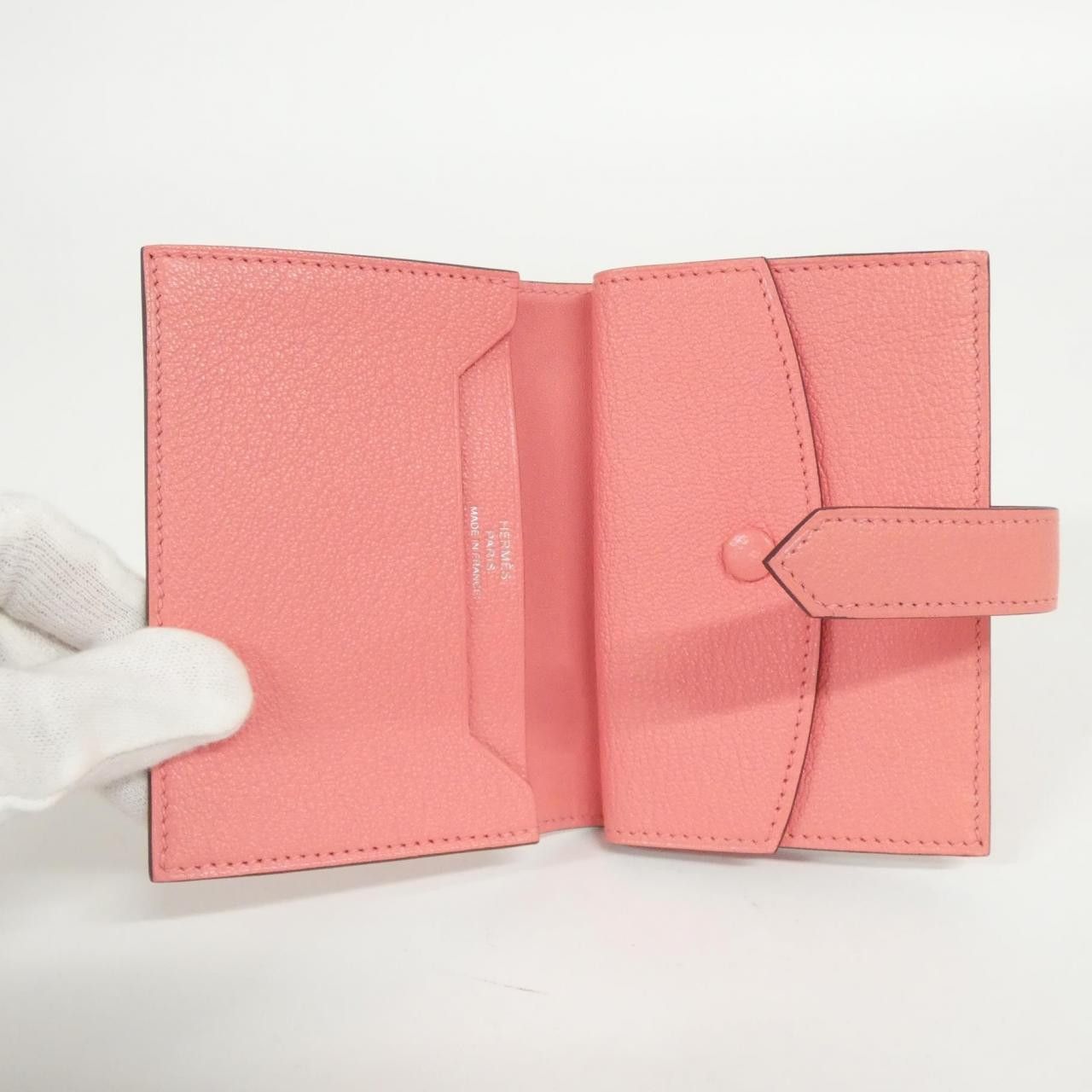 Hermes Hermes Hermes Bearn mini Chevre wallet Leather Short Wallet B DUTY FREE for USA Size ONE SIZE - 3 Thumbnail