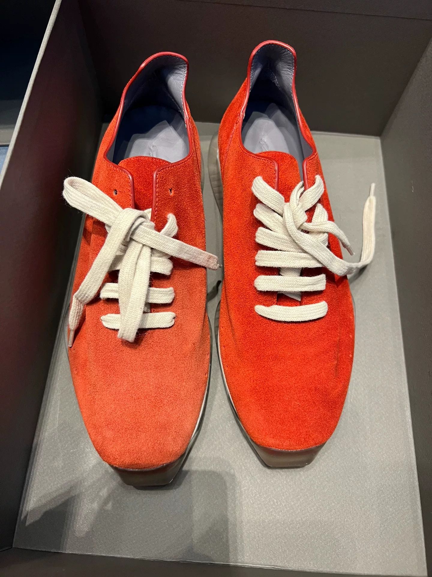 Rick Owens Rick Owens Red Suede Crystal Sole Shoes Size US 7 / IT 37 - 3 Thumbnail