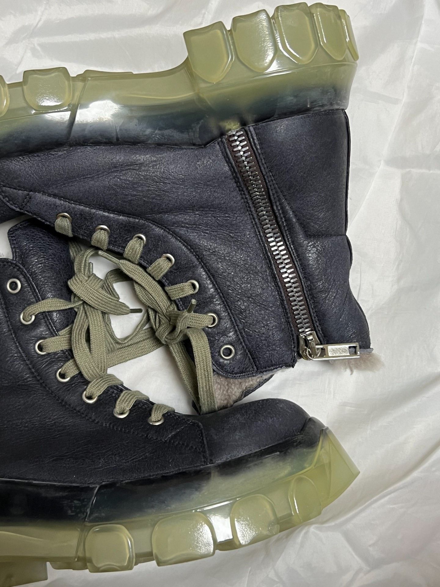 Rick Owens Rick Owens 20FW Shearling Octopus Sole Tank Boots Size US 6 / IT 36 - 2 Thumbnail