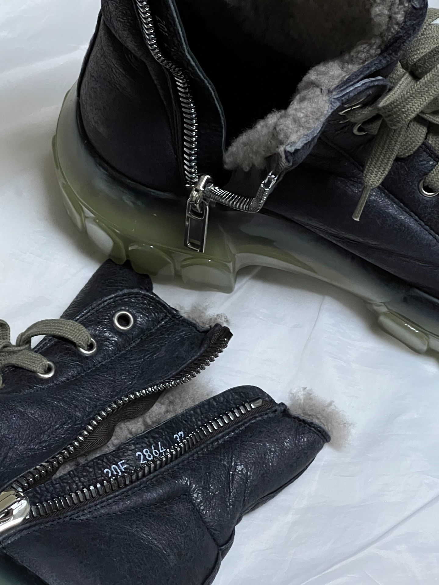 Rick Owens Rick Owens 20FW Shearling Octopus Sole Tank Boots Size US 6 / IT 36 - 6 Thumbnail