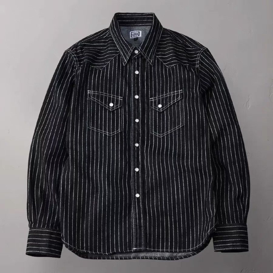 The Flat Head The Flat Head Wabash Stripe Western Shirt Size US XS / EU 42 / 0 - 2 Thumbnail