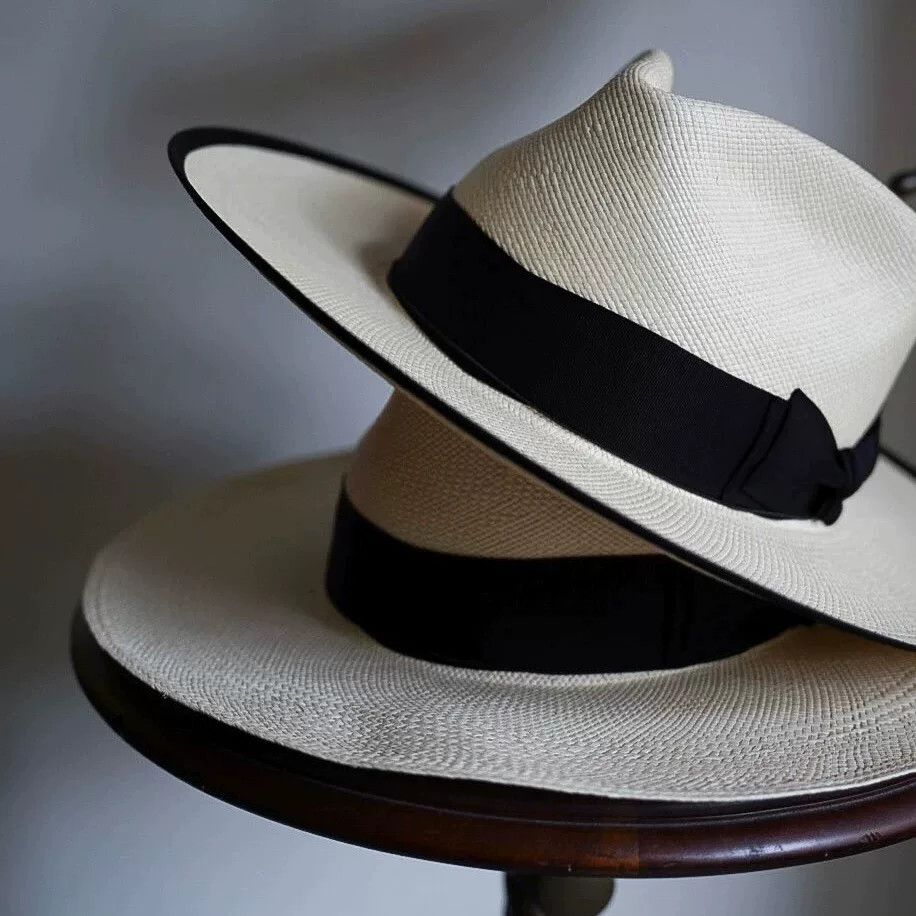 THE H.W.DOG&CO. H.W.DOG New Wide-Brim Silk Edge Panama Hat Size ONE SIZE - 4 Thumbnail