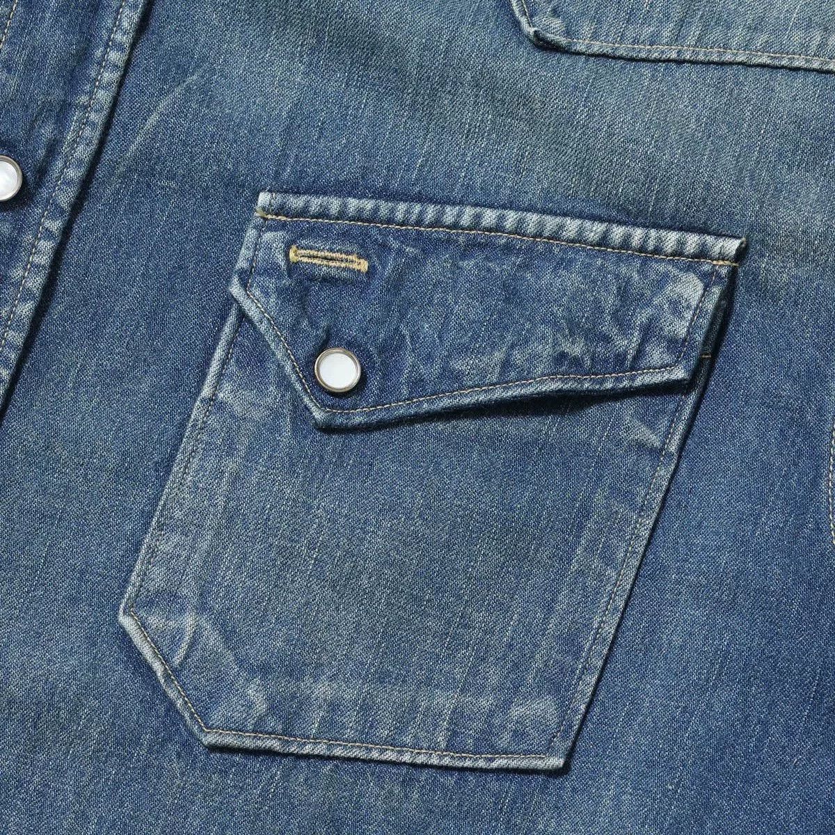 Sugar Cane Sugar Cane Classic Washed Western Denim Shirt Size US M / EU 48-50 / 2 - 3 Thumbnail