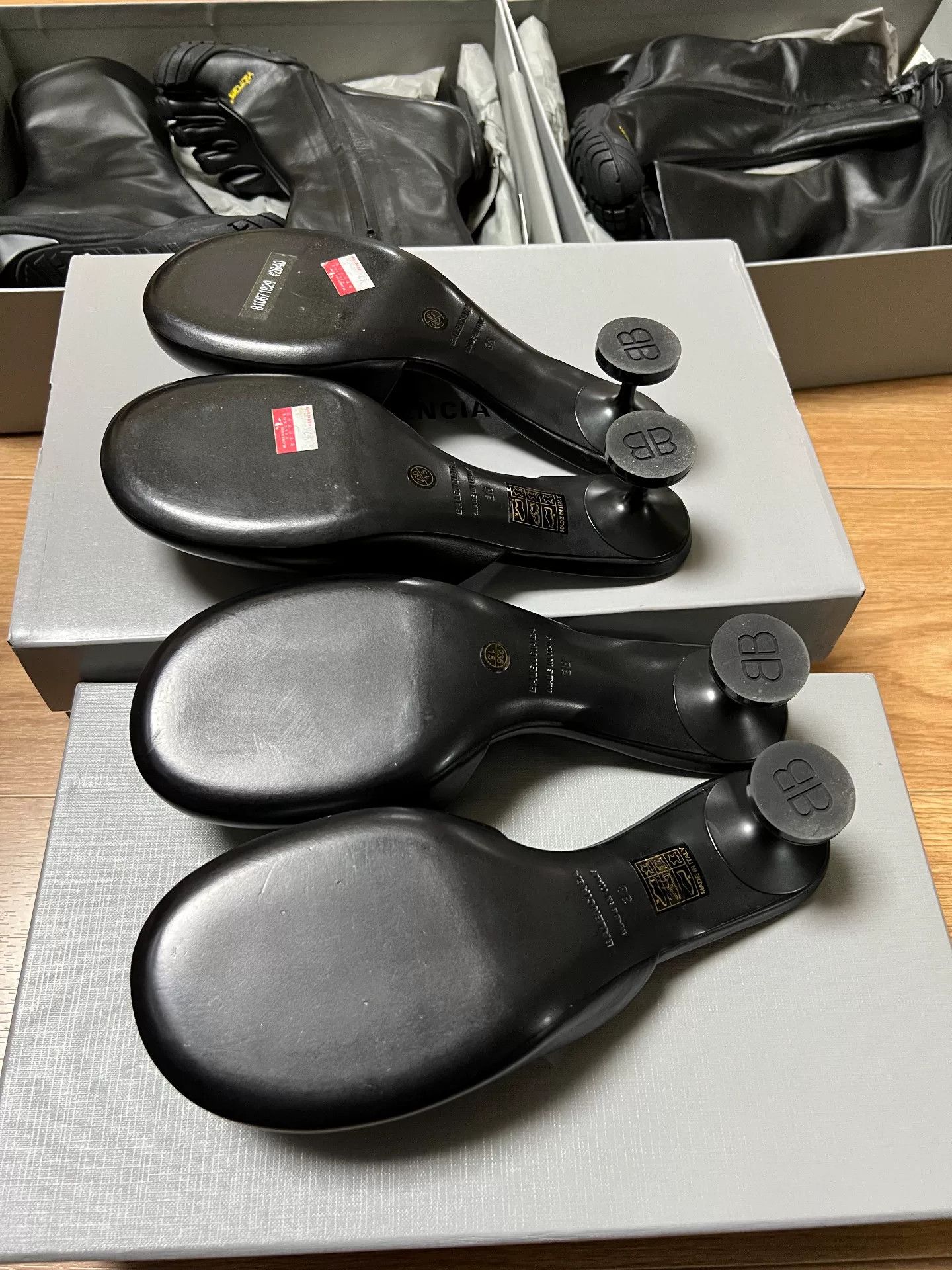 Balenciaga Balenciaga Women's Heeled Leather Mules Size US 5 / IT 35 - 5 Thumbnail