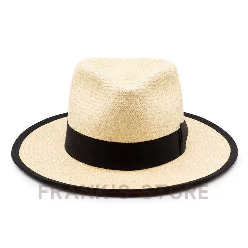 THE H.W.DOG&CO. H.W.DOG Retro Trim Panama Straw Hat Size ONE SIZE - 5 Thumbnail