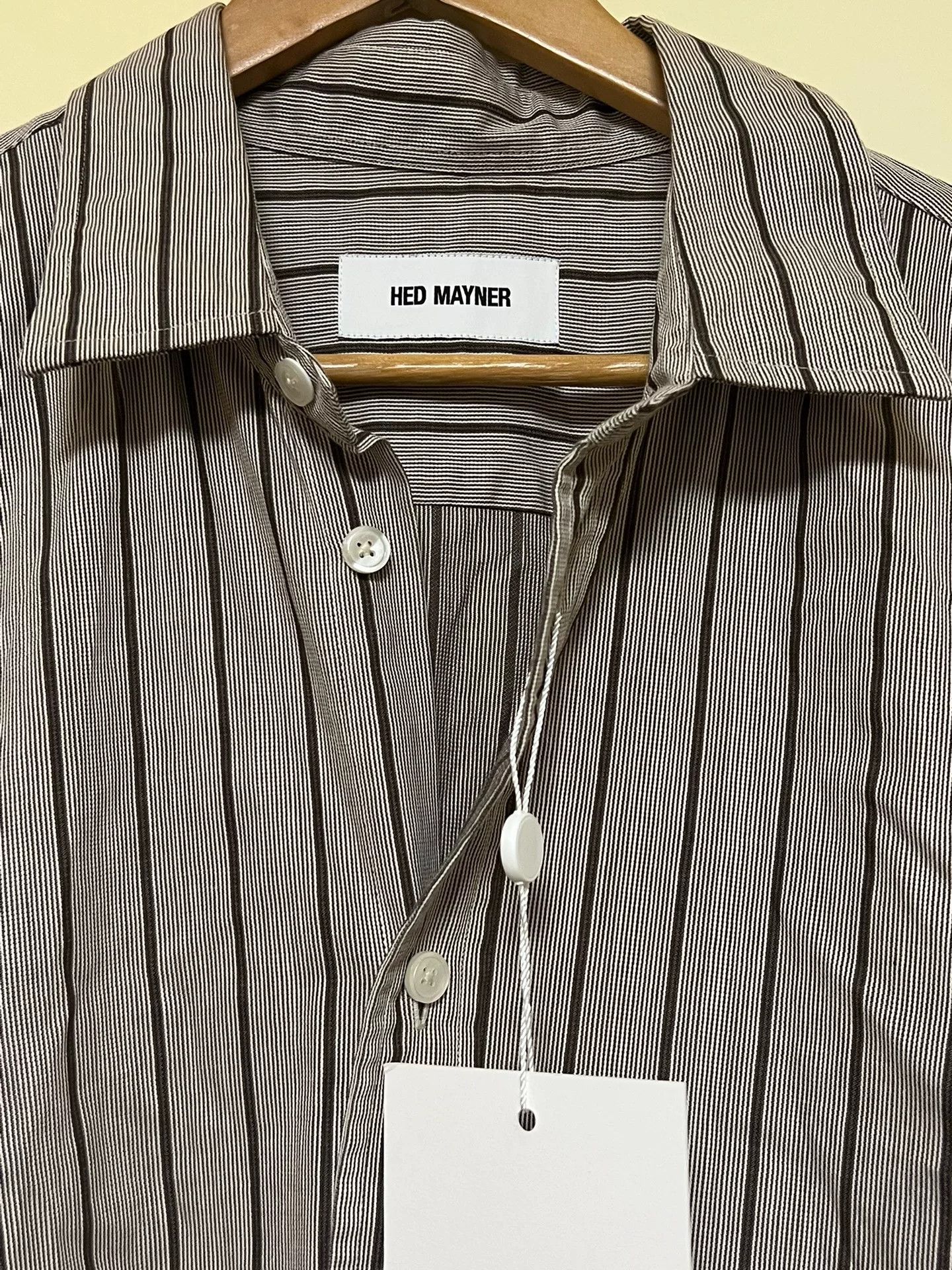 Hed Mayner Hed Mayner Brown Striped Shirt Size US M / EU 48-50 / 2 - 3 Thumbnail