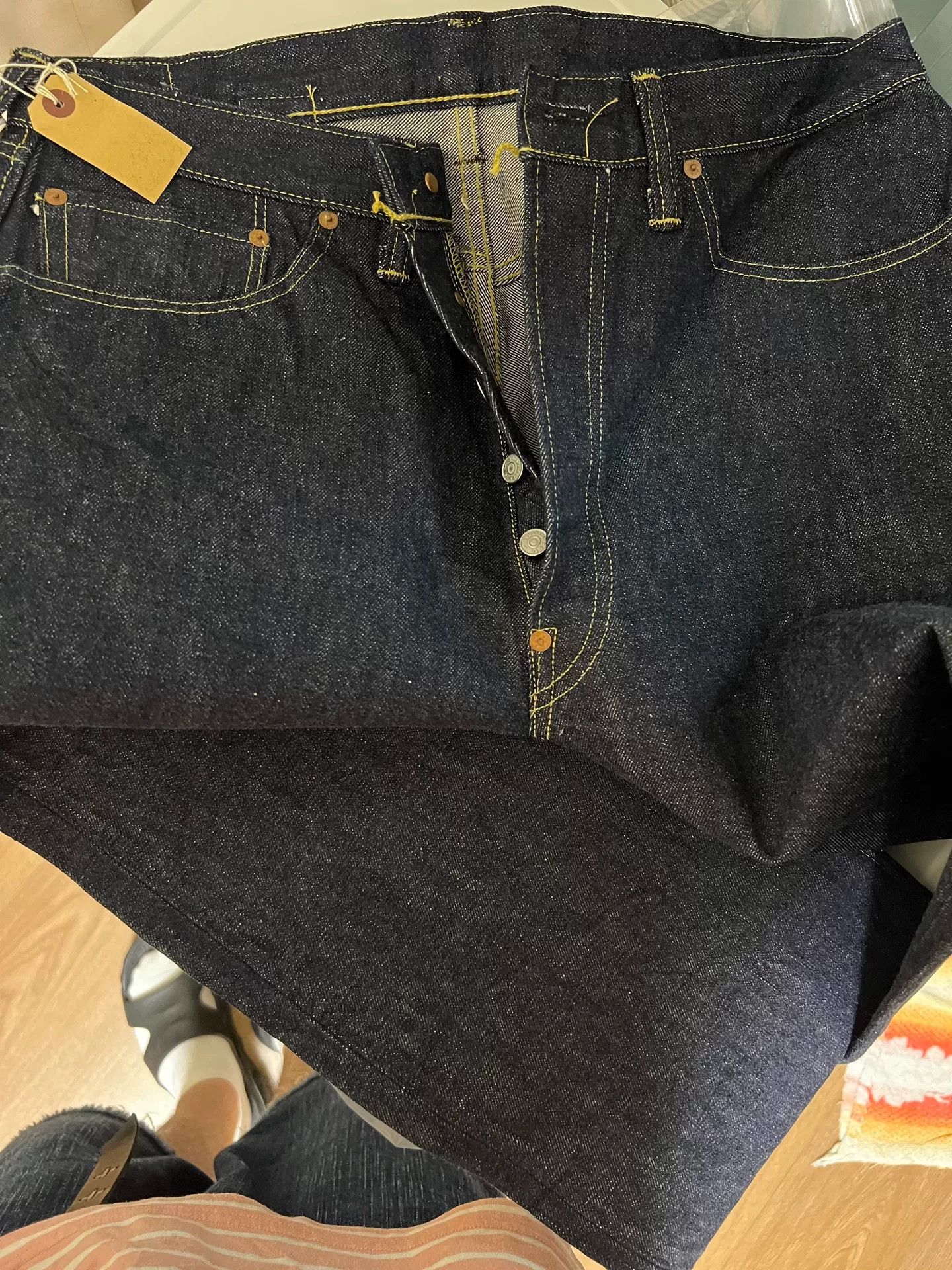Sugar Cane Sugar Cane 1942 14oz Parisian Button Straight Jeans Size US 36 / EU 52 - 6 Thumbnail