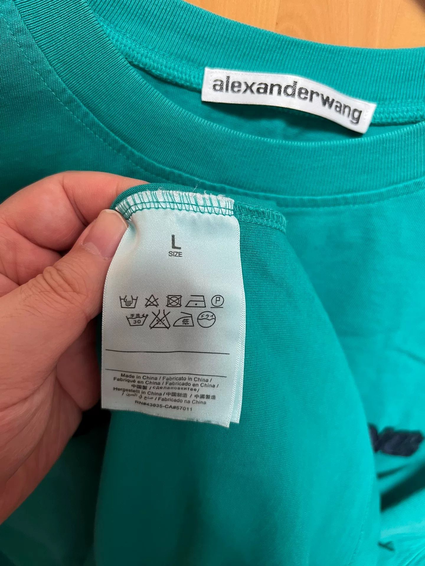 Alexander Wang Alexander Wang Green Logo Washed T-Shirt L Size US L / EU 52-54 / 3 - 3 Thumbnail