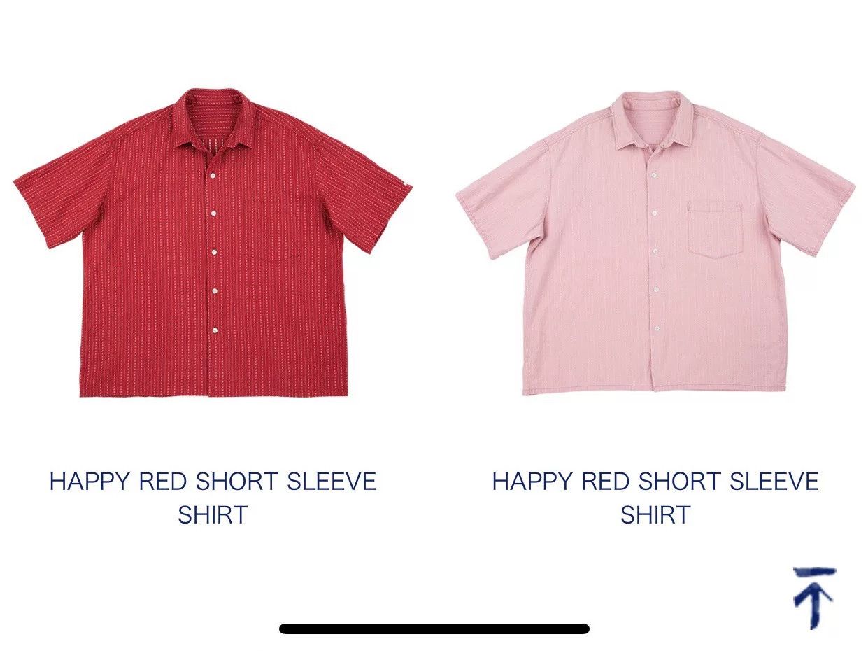 Porter Classic Porter Classic Happy Red Short Sleeve Shirt Size US L / EU 52-54 / 3 - 5 Thumbnail