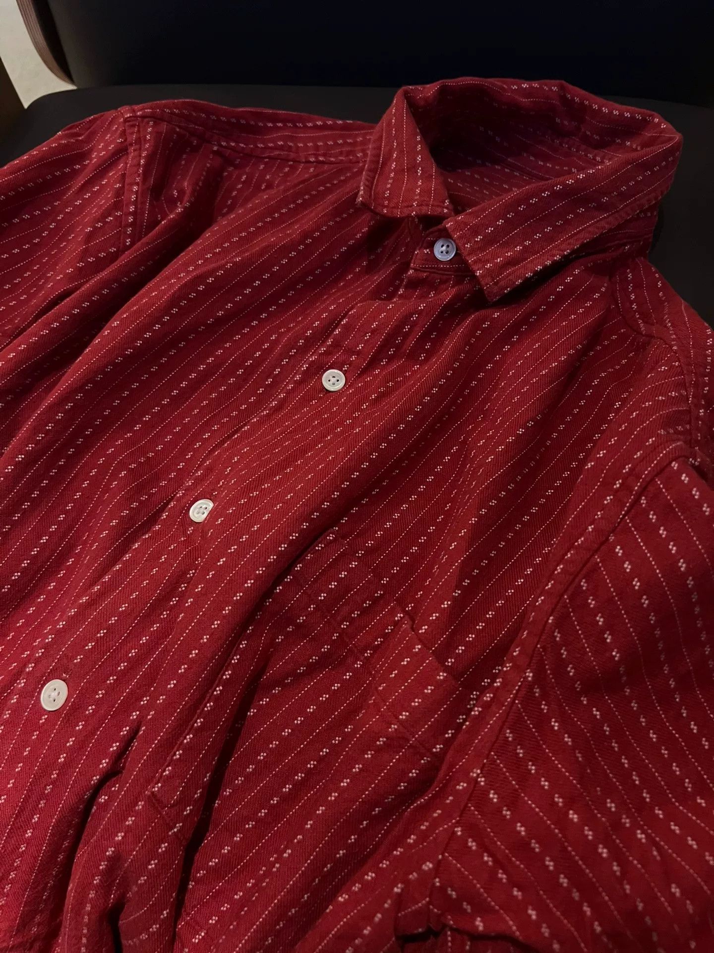 Porter Classic Porter Classic Happy Red Short Sleeve Shirt Size US L / EU 52-54 / 3 - 3 Thumbnail