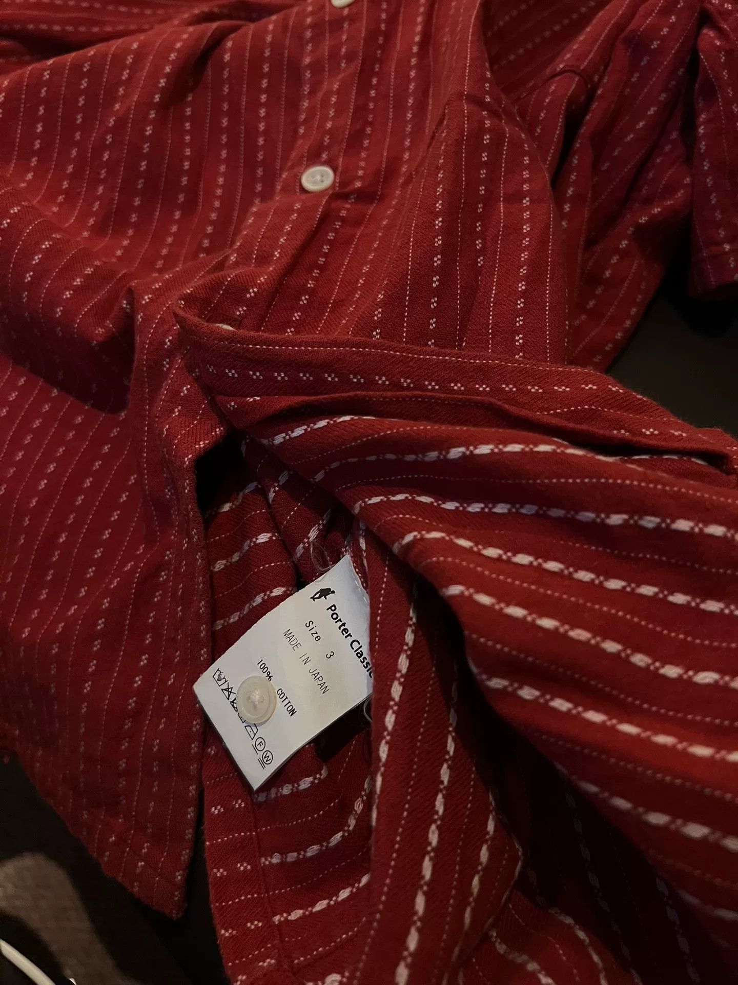 Porter Classic Porter Classic Happy Red Short Sleeve Shirt Size US L / EU 52-54 / 3 - 4 Thumbnail