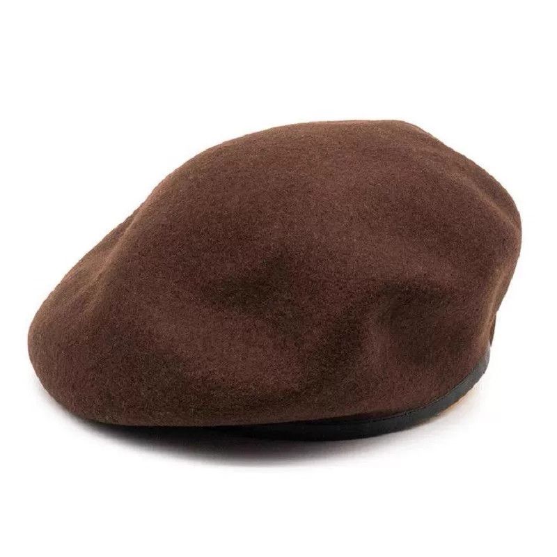 THE H.W.DOG&CO. H.W.DOG Vintage Wool Leather Trim Beret Size ONE SIZE - 5 Thumbnail