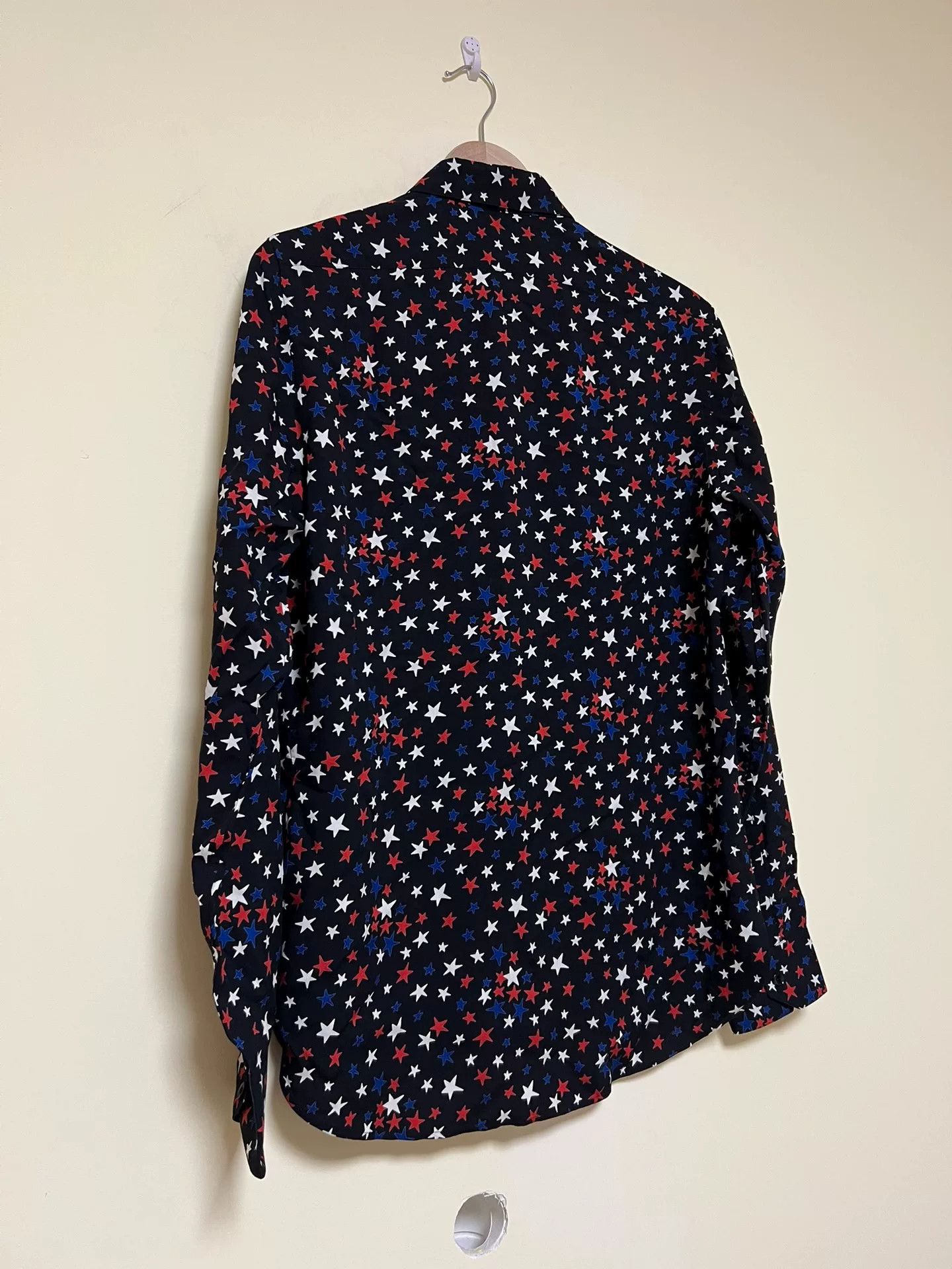 Saint Laurent Paris Saint Laurent Star Print Silk Shirt Size S / US 4 / IT 40 - 9 Thumbnail