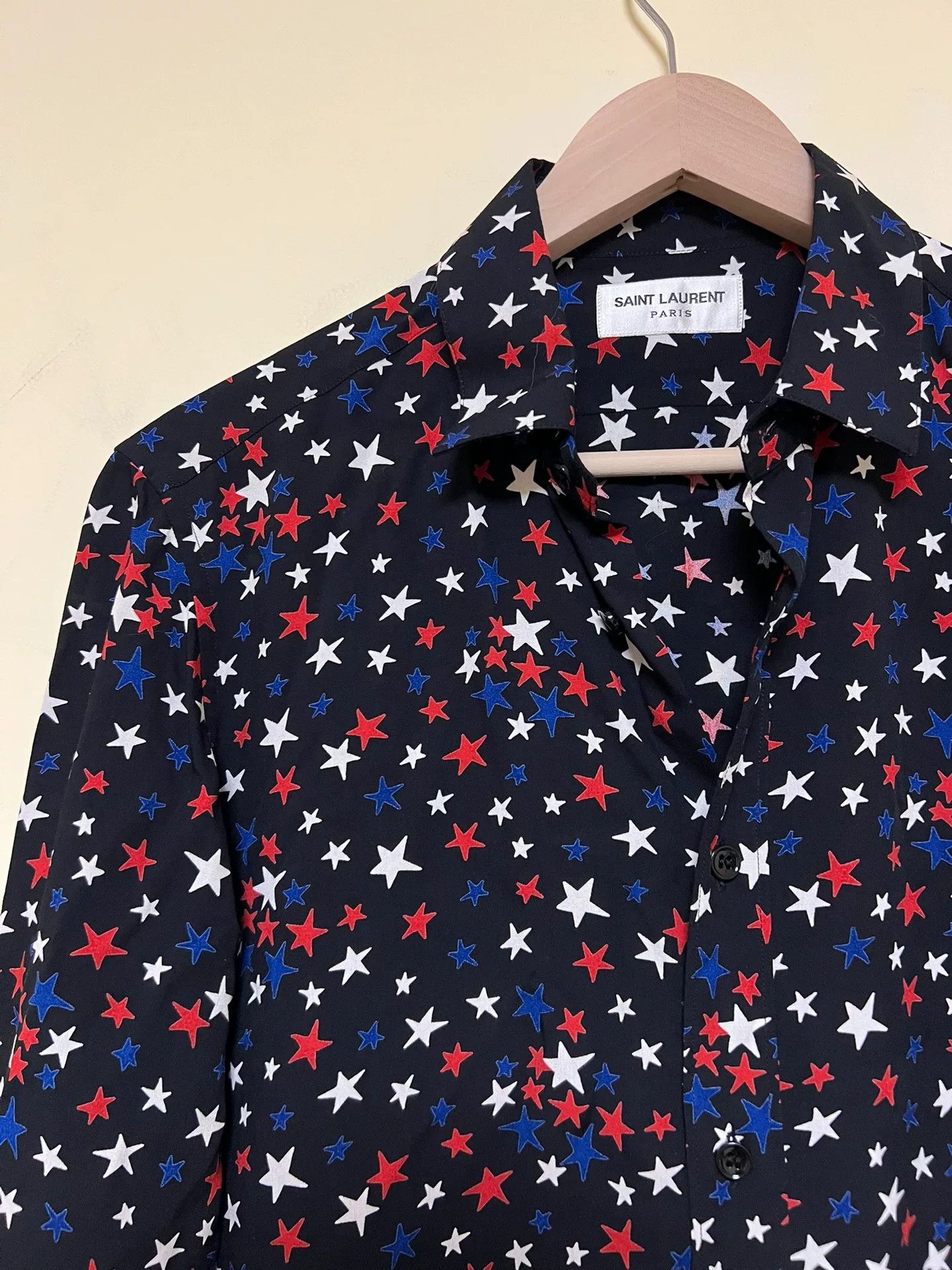 Saint Laurent Paris Saint Laurent Star Print Silk Shirt Size S / US 4 / IT 40 - 4 Thumbnail