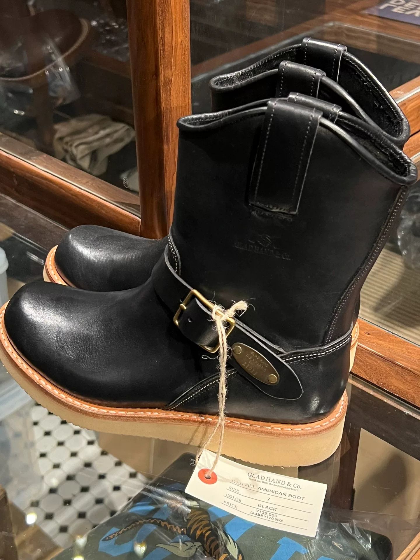 Steady Hands GLAD HAND American Mid-Top Engineer Leather Boots Size US 7 / EU 40 - 3 Thumbnail