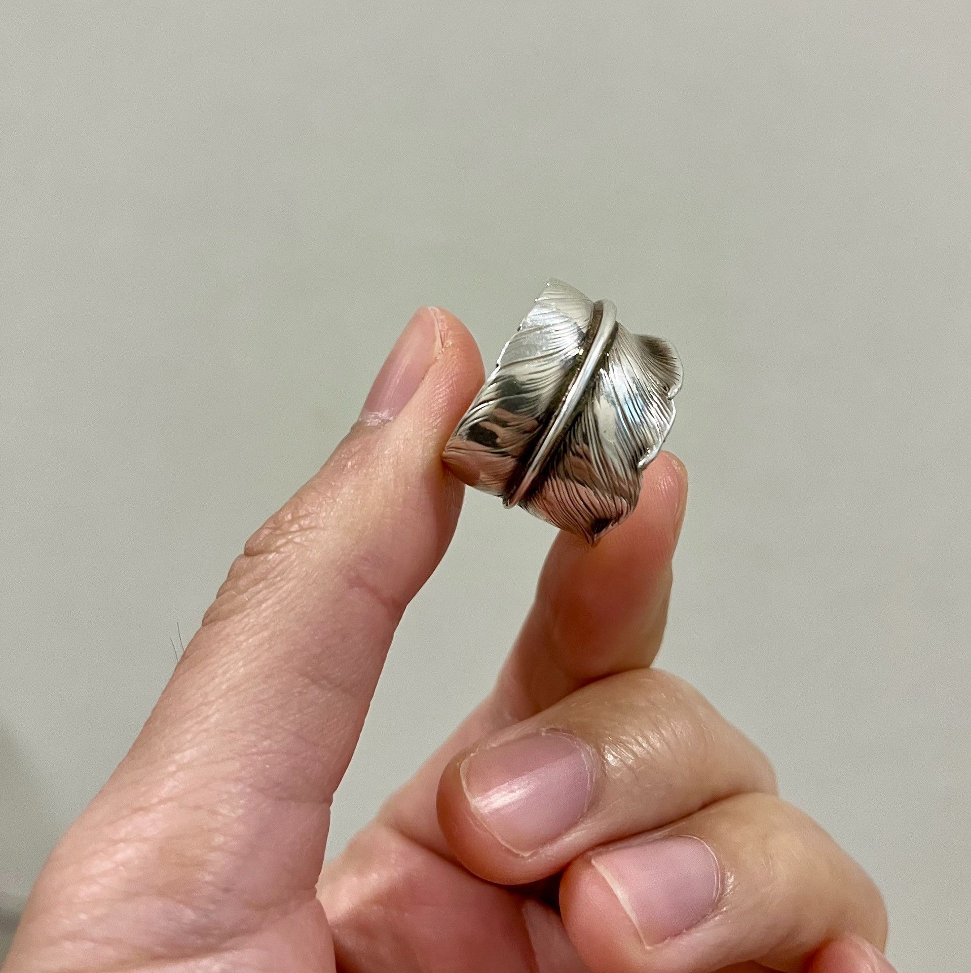 Larry Smith Larry Smith Feather Silver Ring Size ONE SIZE - 3 Thumbnail