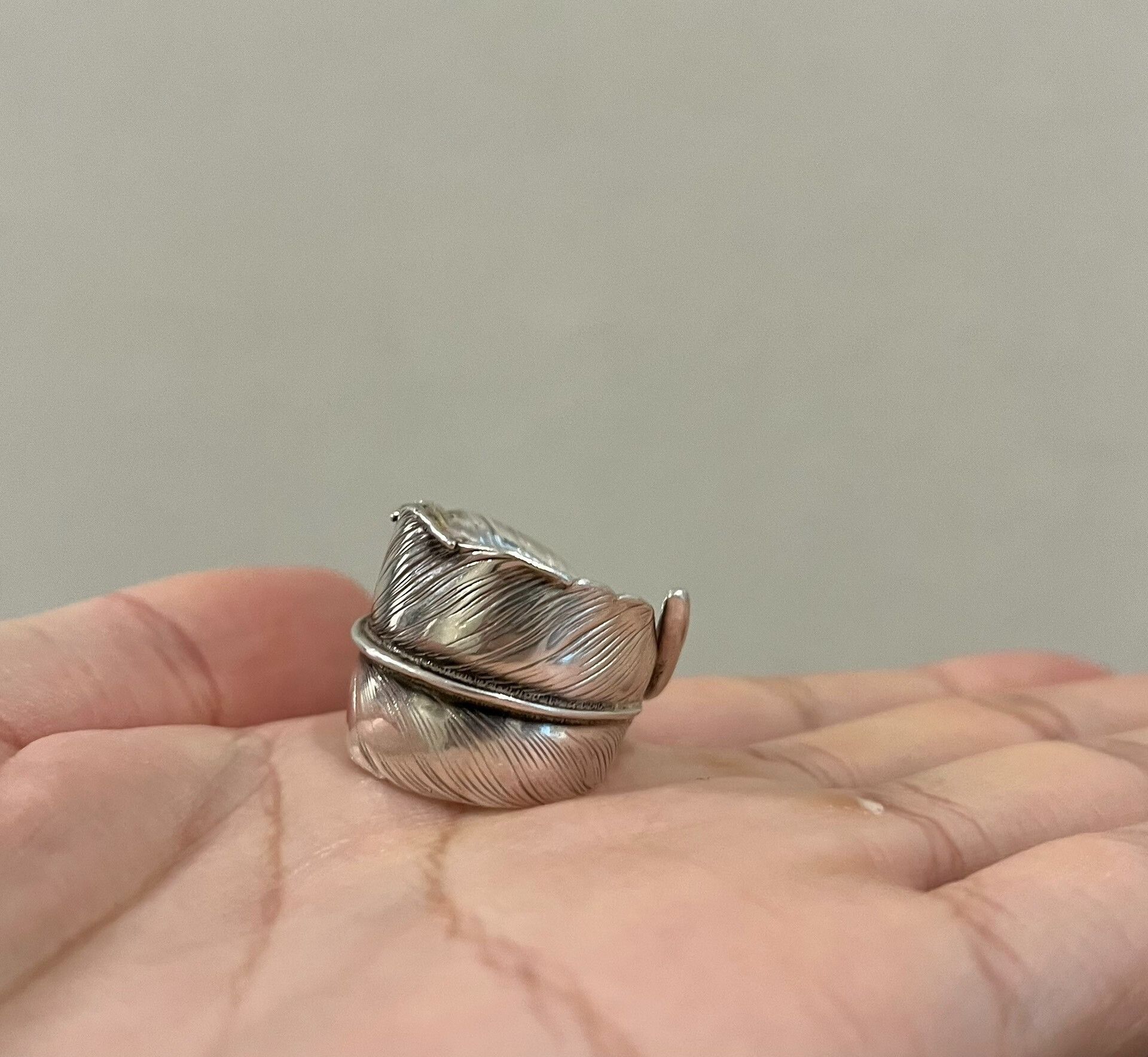Larry Smith Larry Smith Feather Silver Ring Size ONE SIZE - 4 Thumbnail