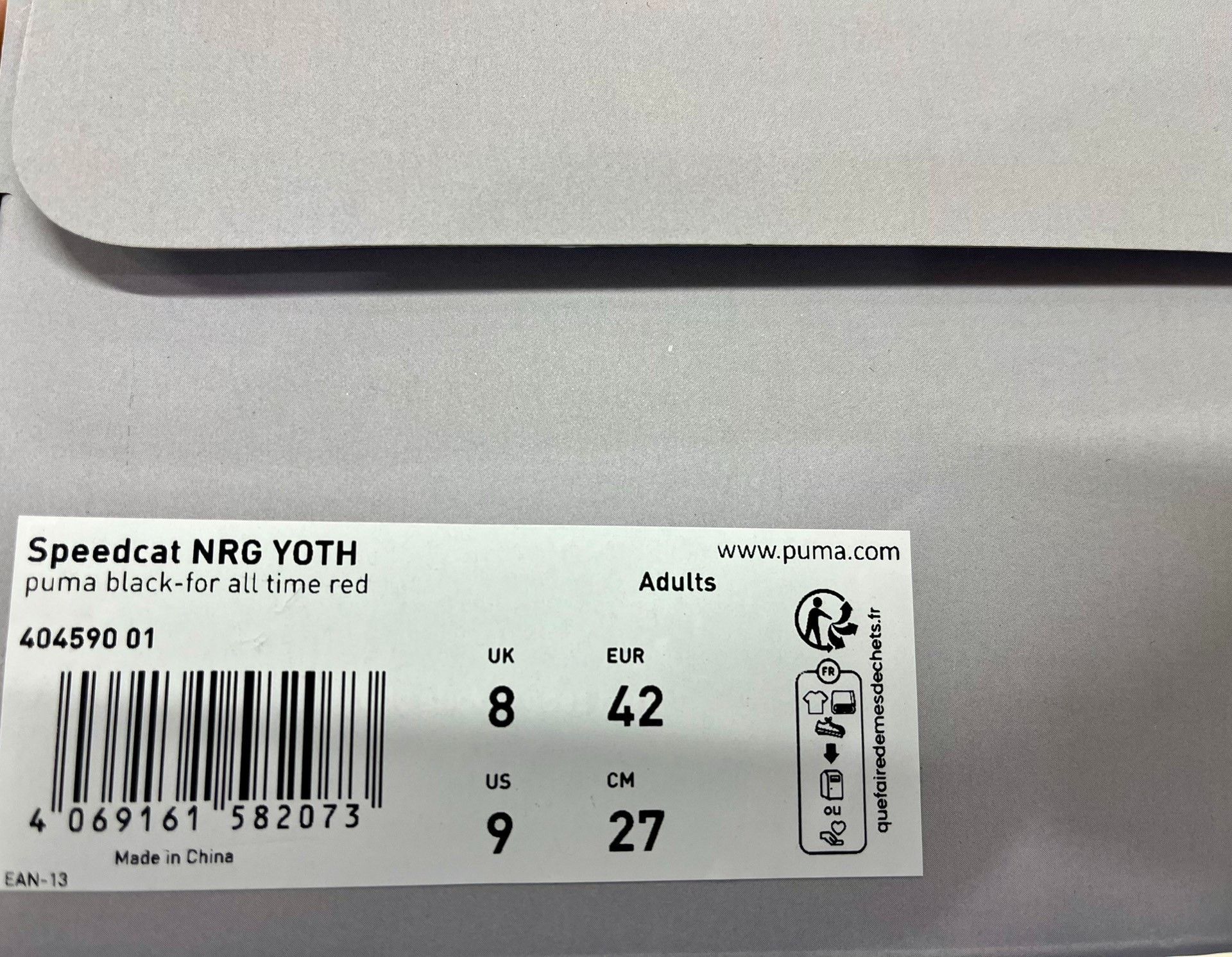 Puma PUMAspeedcat NRG YOTH Size US 9 / EU 42 - 4 Thumbnail