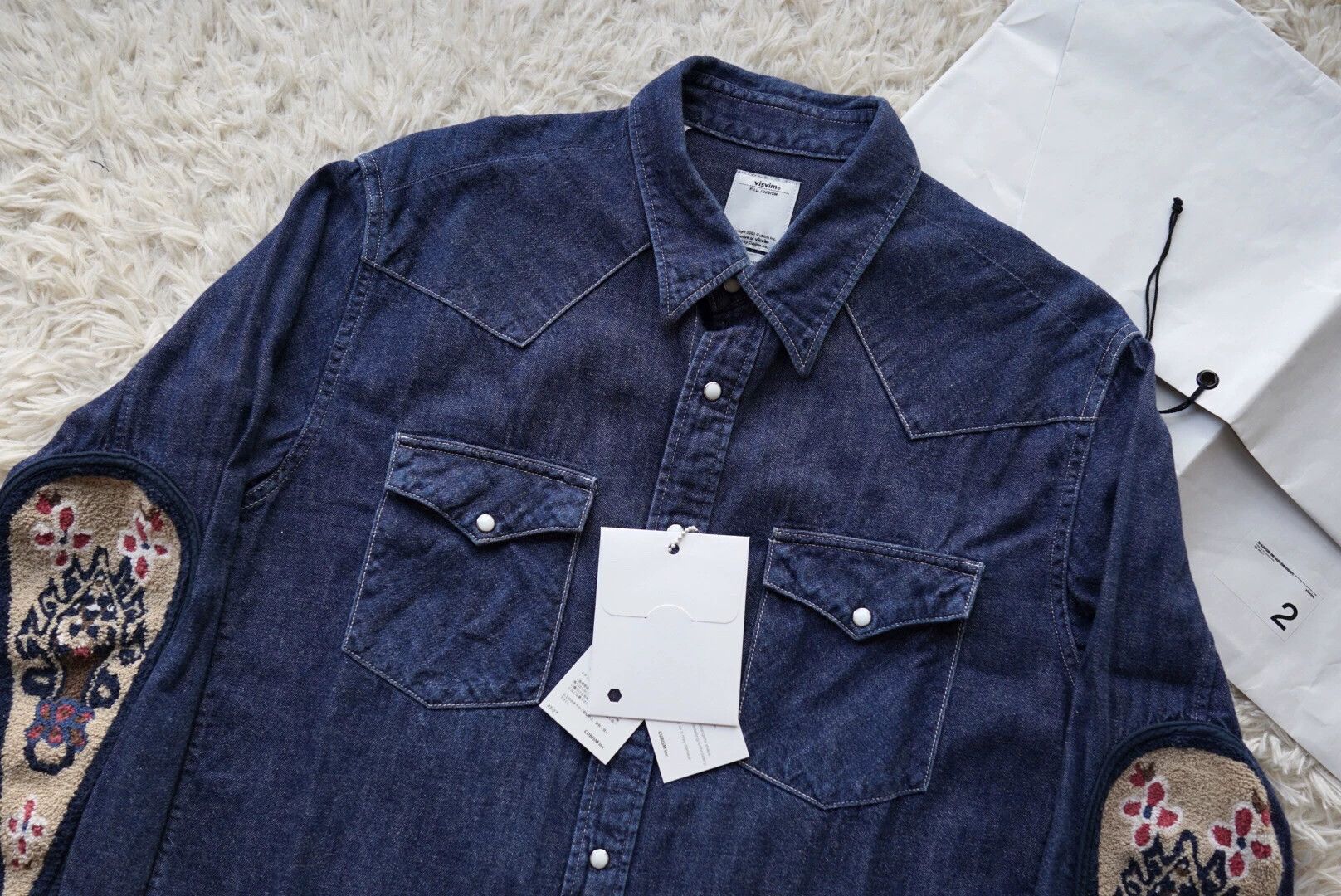 Visvim visvim Albacore One Wash Embroidery Denim Shirt Size US M / EU 48-50 / 2 - 2 Thumbnail