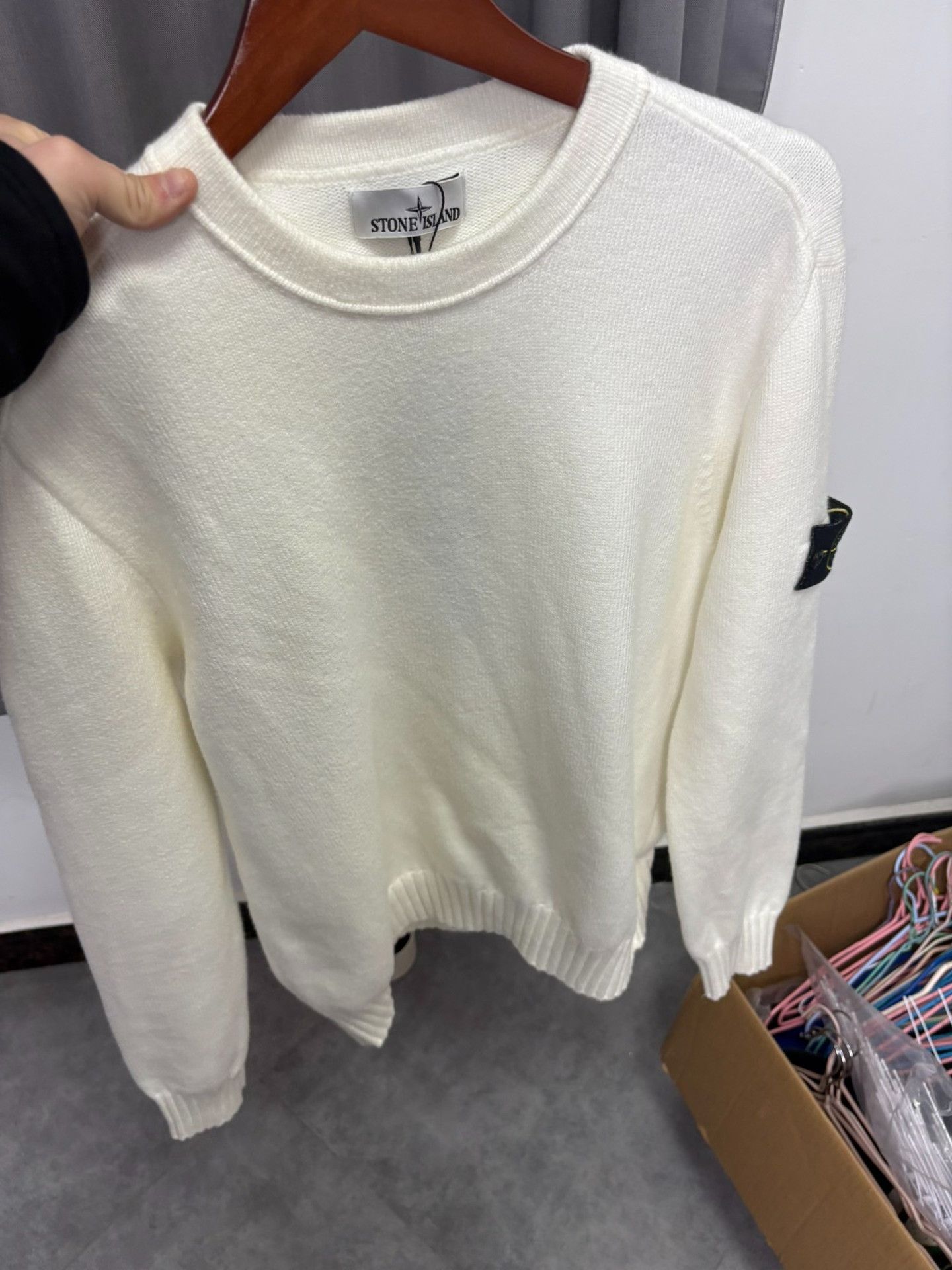Stone Island Stone Island Wool White Sweater M Men Size US M / EU 48-50 / 2 - 7 Thumbnail