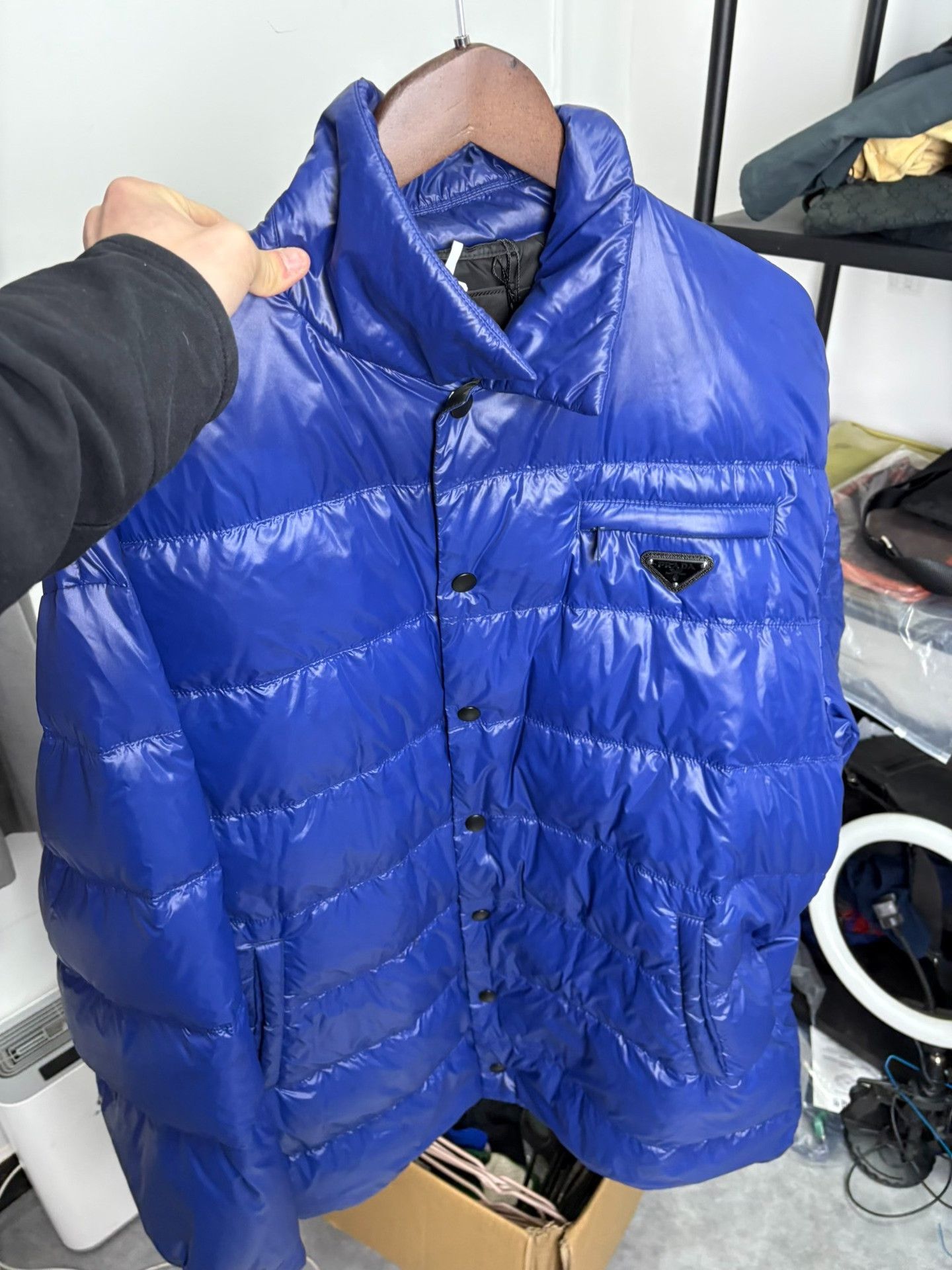 Prada Prada Down Blue Heavy Coat XL Men Size US XL / EU 56 / 4 - 6 Thumbnail