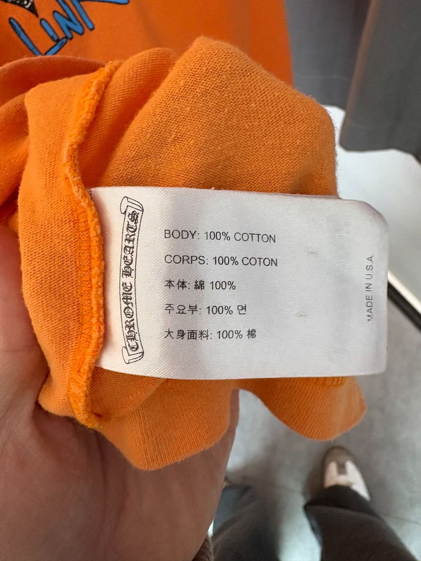 Chrome Hearts Chrome Hearts Collab Orange T-Shirt M Men Size US M / EU 48-50 / 2 - 5 Thumbnail