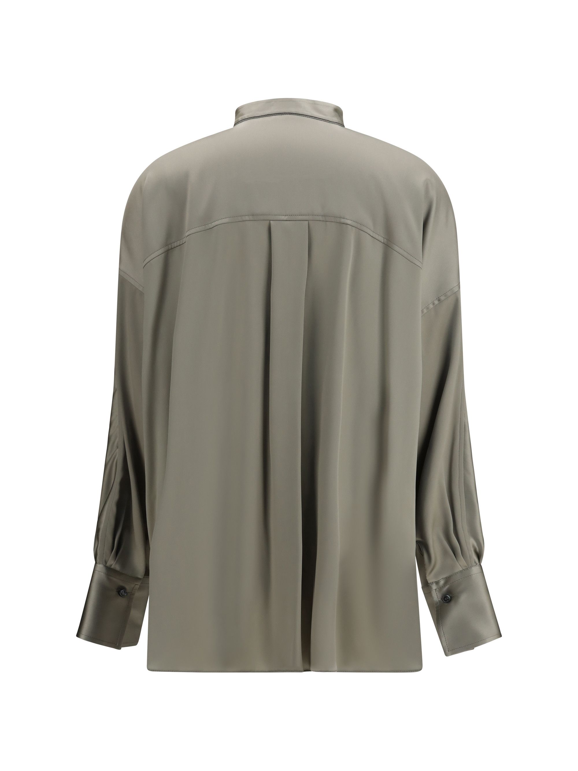 Brunello Cucinelli Silk Shirt with monili details Size S / US 4 / IT 40 - 2 Thumbnail