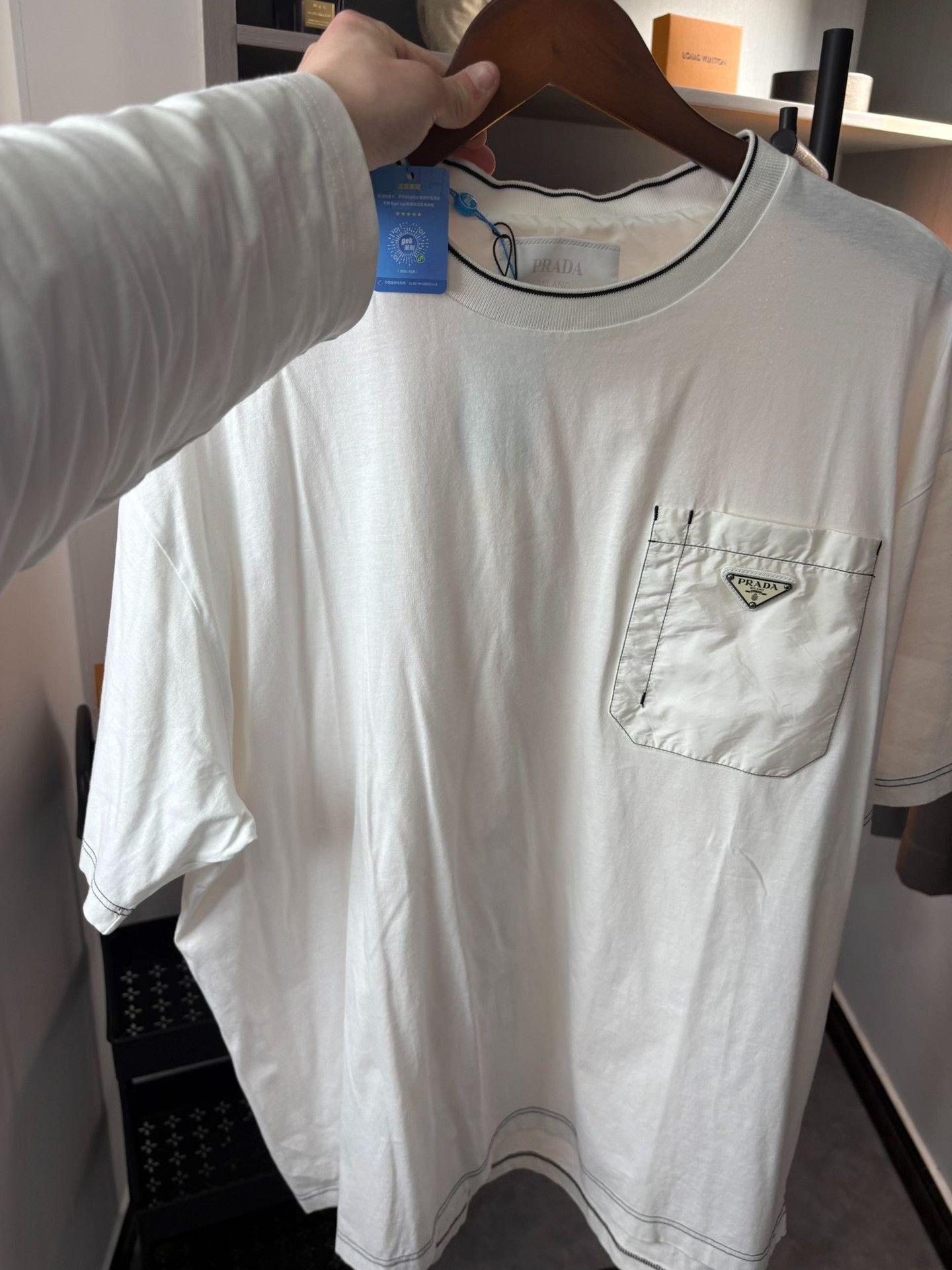 Prada Prada Nylon White T-Shirt L Men Size US L / EU 52-54 / 3 - 7 Thumbnail