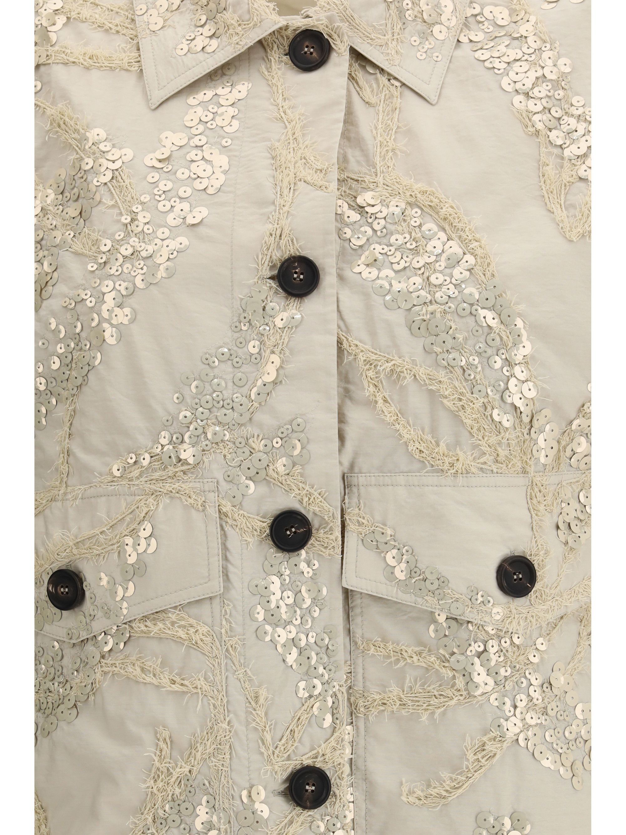 Brunello Cucinelli Embroidered and sequined Jacket Size M / US 6-8 / IT 42-44 - 3 Thumbnail