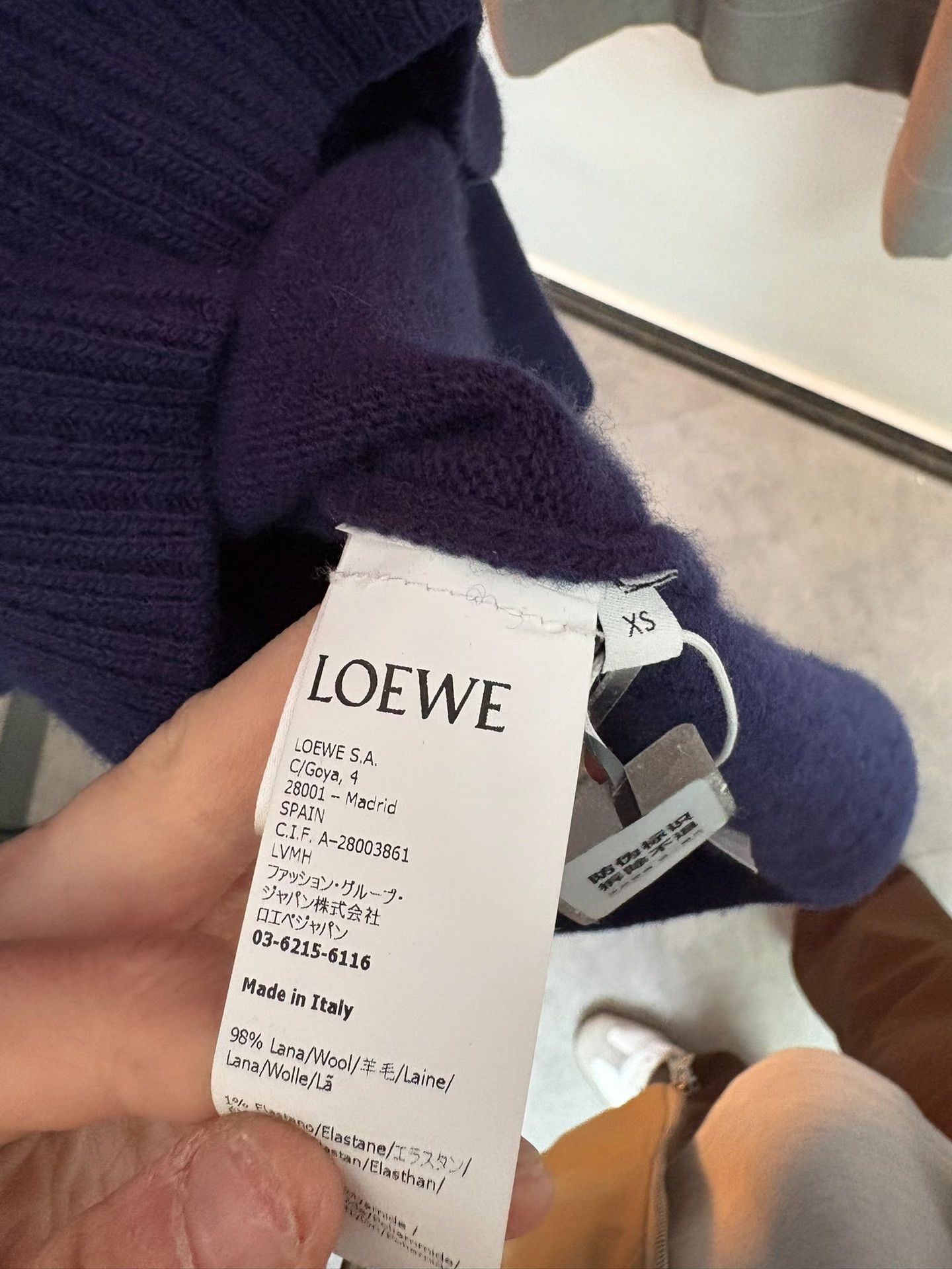 Loewe Loewe Wool Blue Sweater XS Men Size US XS / EU 42 / 0 - 4 Thumbnail
