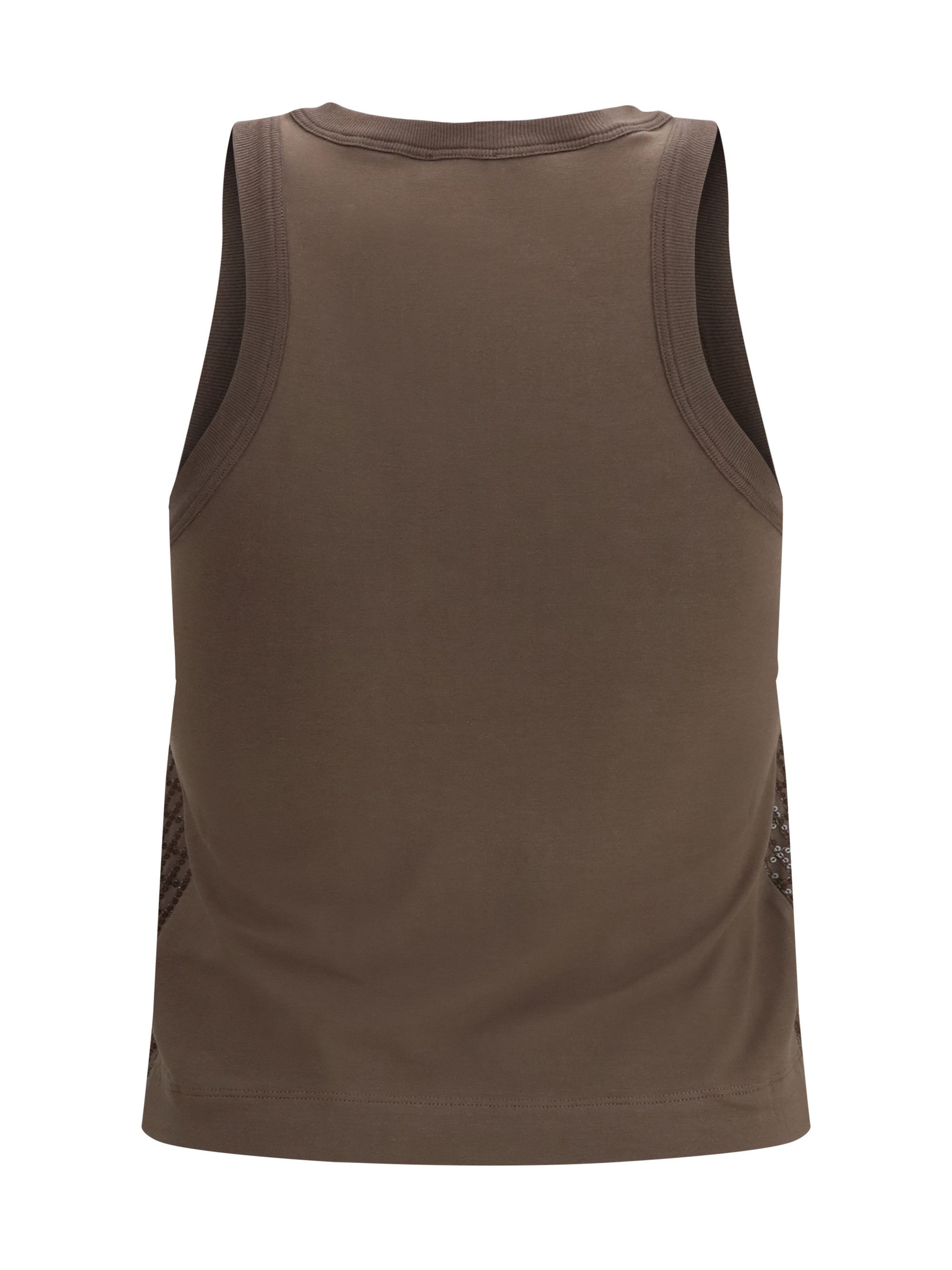 Brunello Cucinelli Top in cotton with luminous embroidery Size XL / US 12-14 / IT 48-50 - 2 Thumbnail