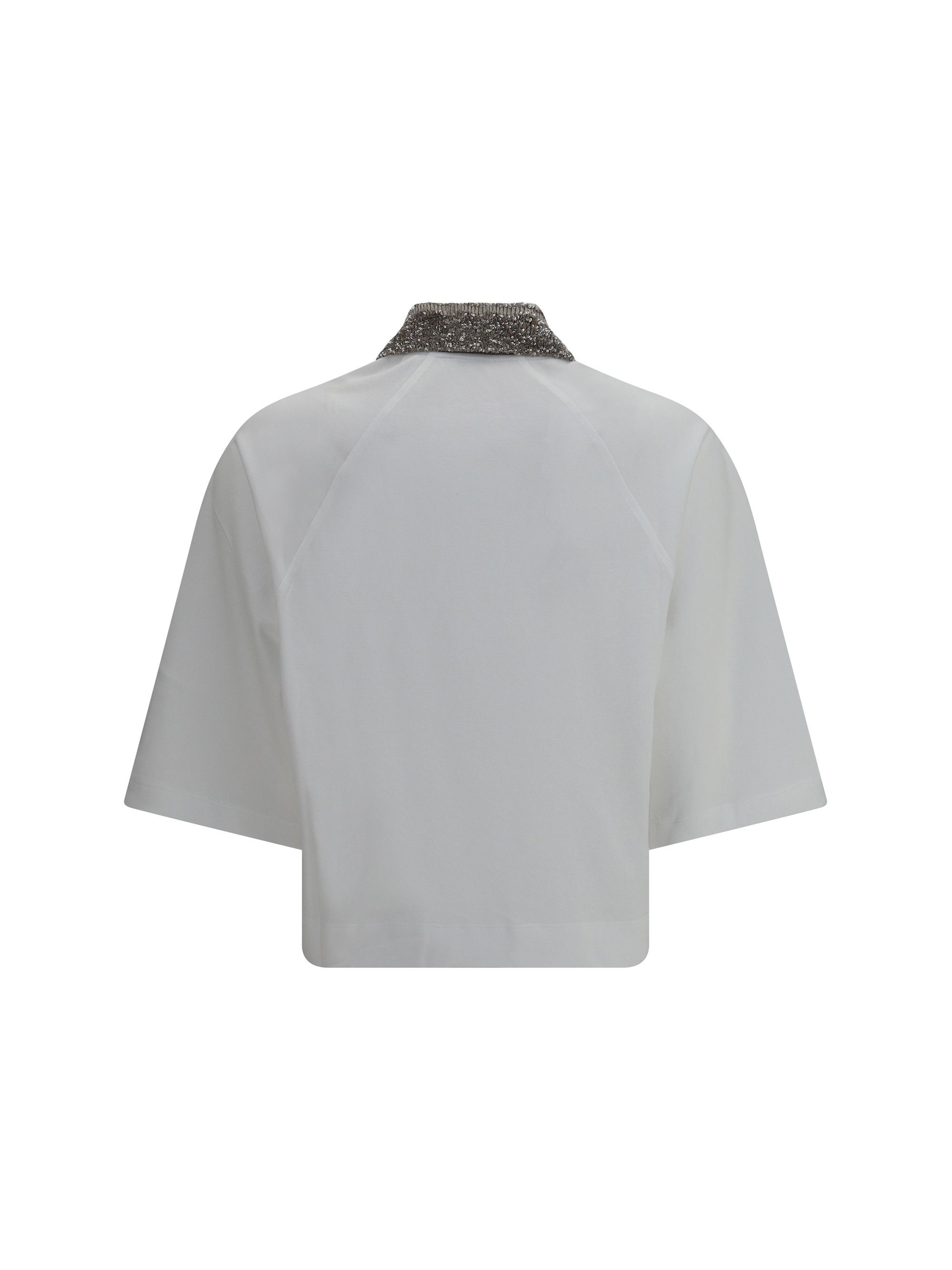 Brunello Cucinelli Polo T-Shirt with embellished collar Size XS / US 0-2 / IT 36-38 - 2 Thumbnail