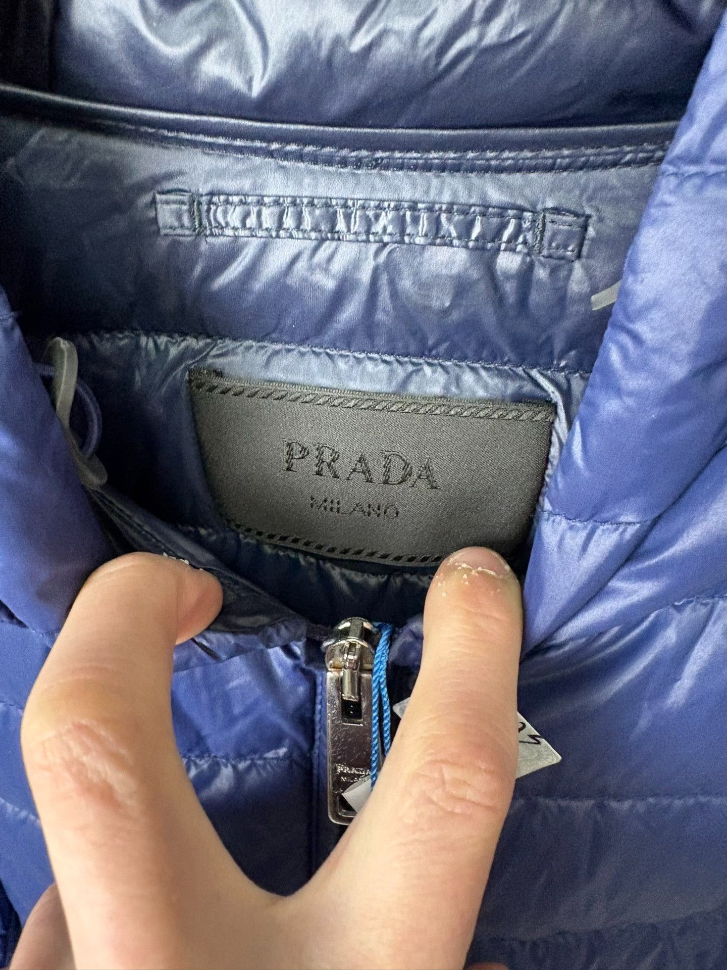 Prada Prada Down Blue Heavy Coat 46 Men Size US L / EU 52-54 / 3 - 3 Thumbnail