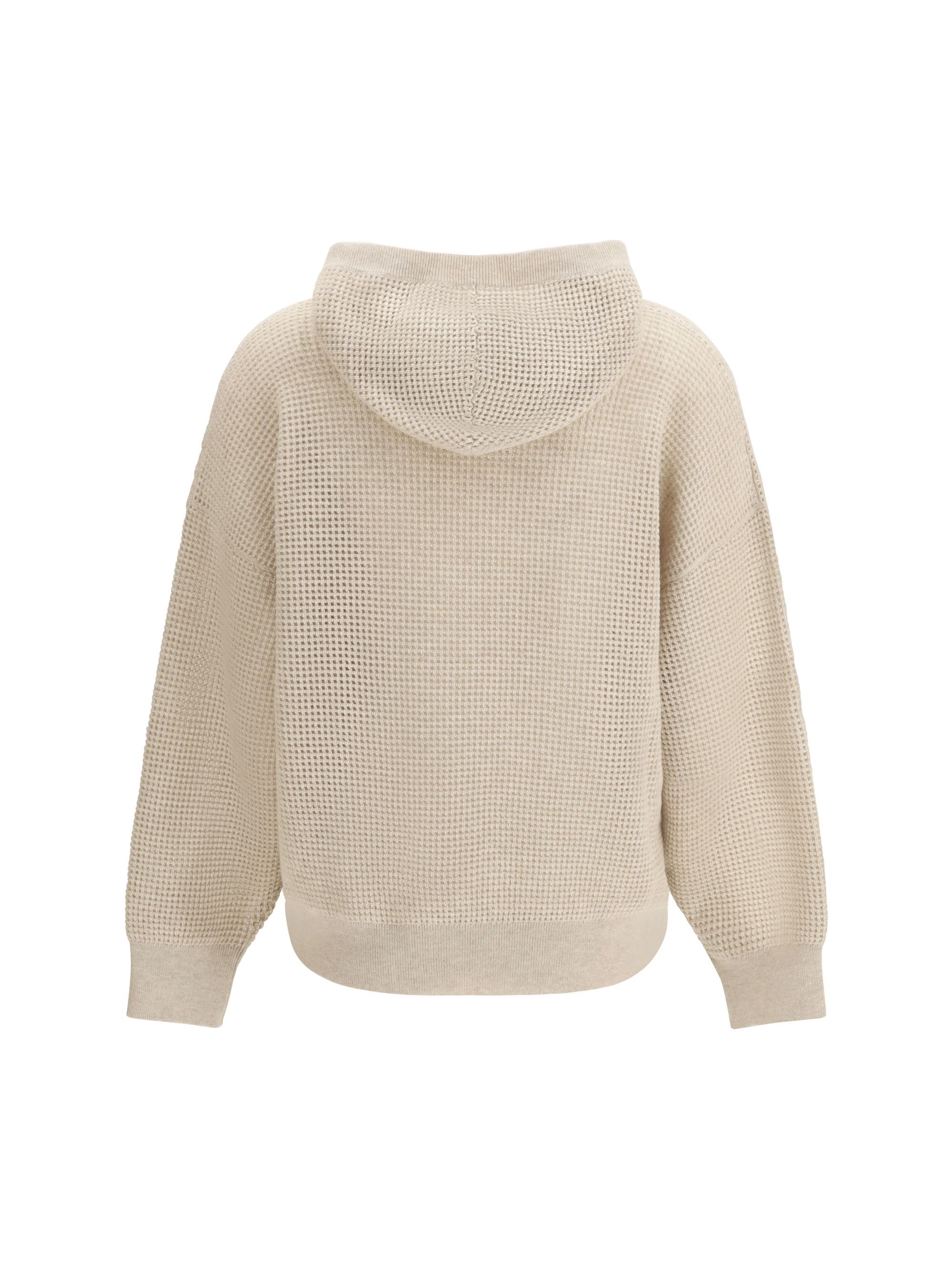 Brunello Cucinelli Sparkling Net cotton hooded Sweatshirt Size M / US 6-8 / IT 42-44 - 2 Thumbnail