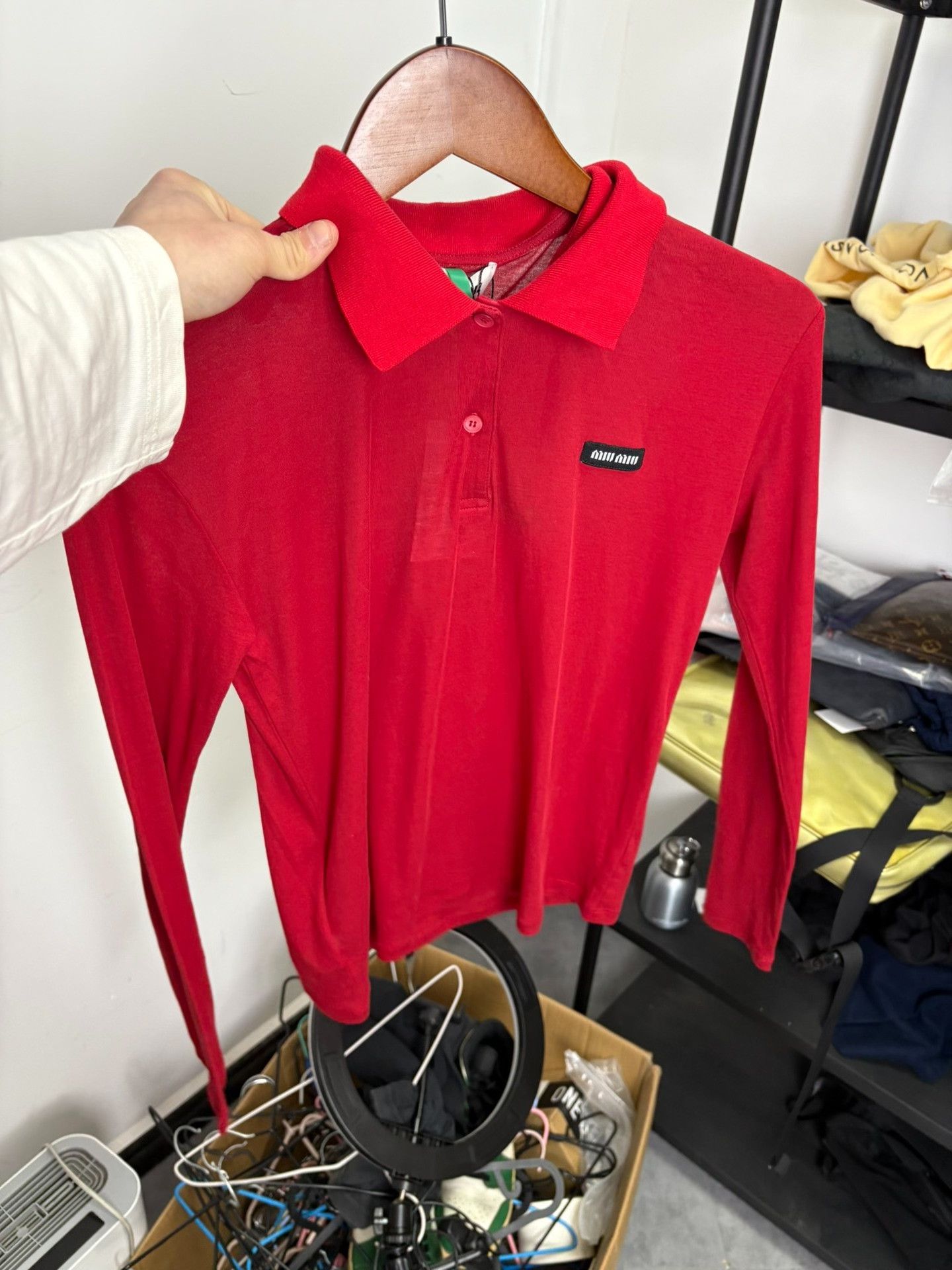 Miu Miu Miu Miu Red T-Shirt XS Women Size XS / US 0-2 / IT 36-38 - 6 Thumbnail