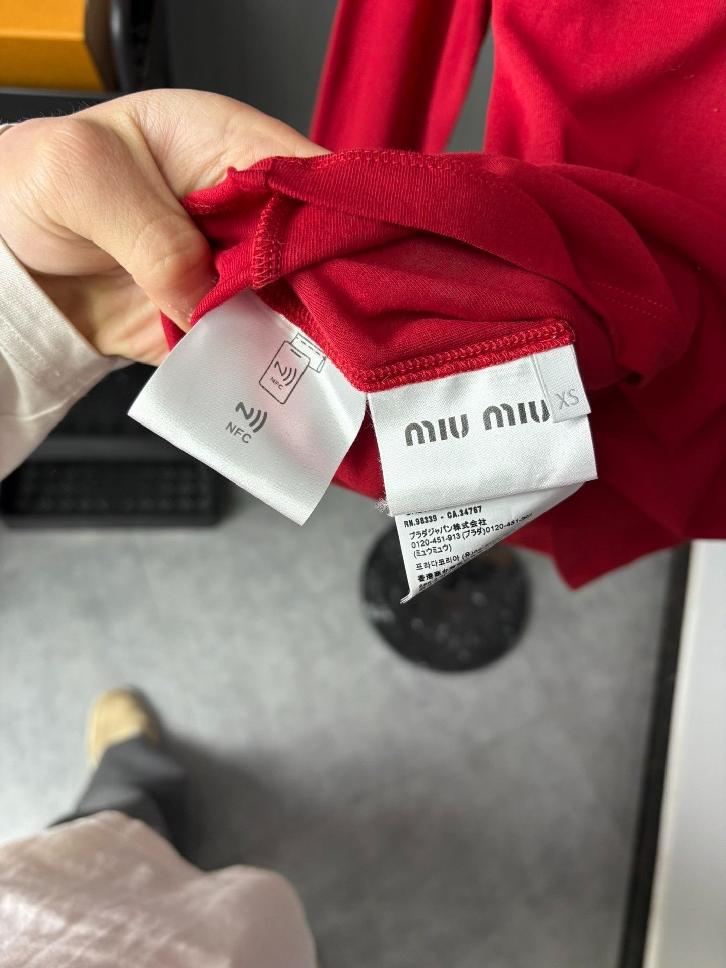 Miu Miu Miu Miu Red T-Shirt XS Women Size XS / US 0-2 / IT 36-38 - 5 Thumbnail