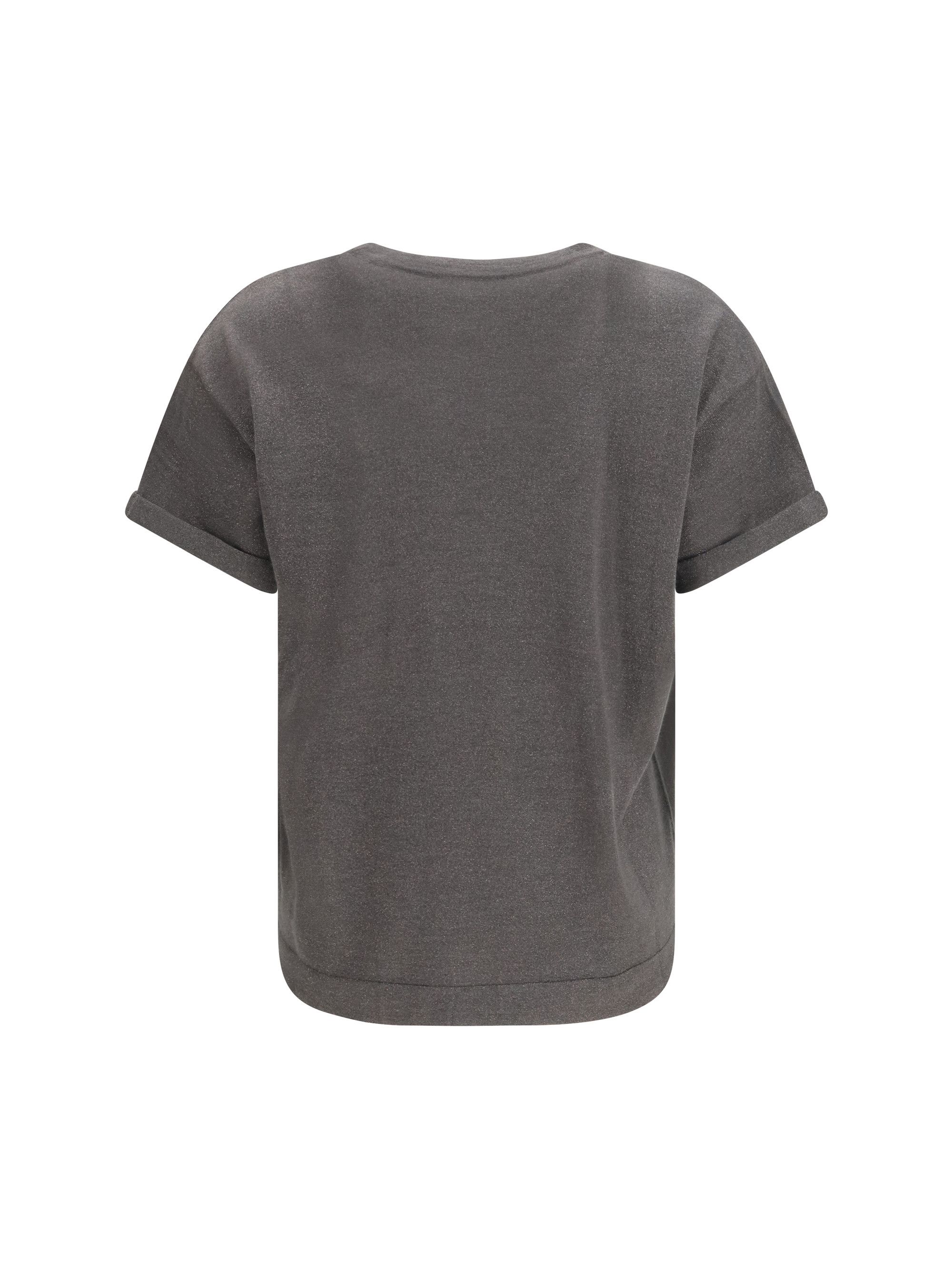 Brunello Cucinelli cashmere glitter T-shirt Size XL / US 12-14 / IT 48-50 - 2 Thumbnail