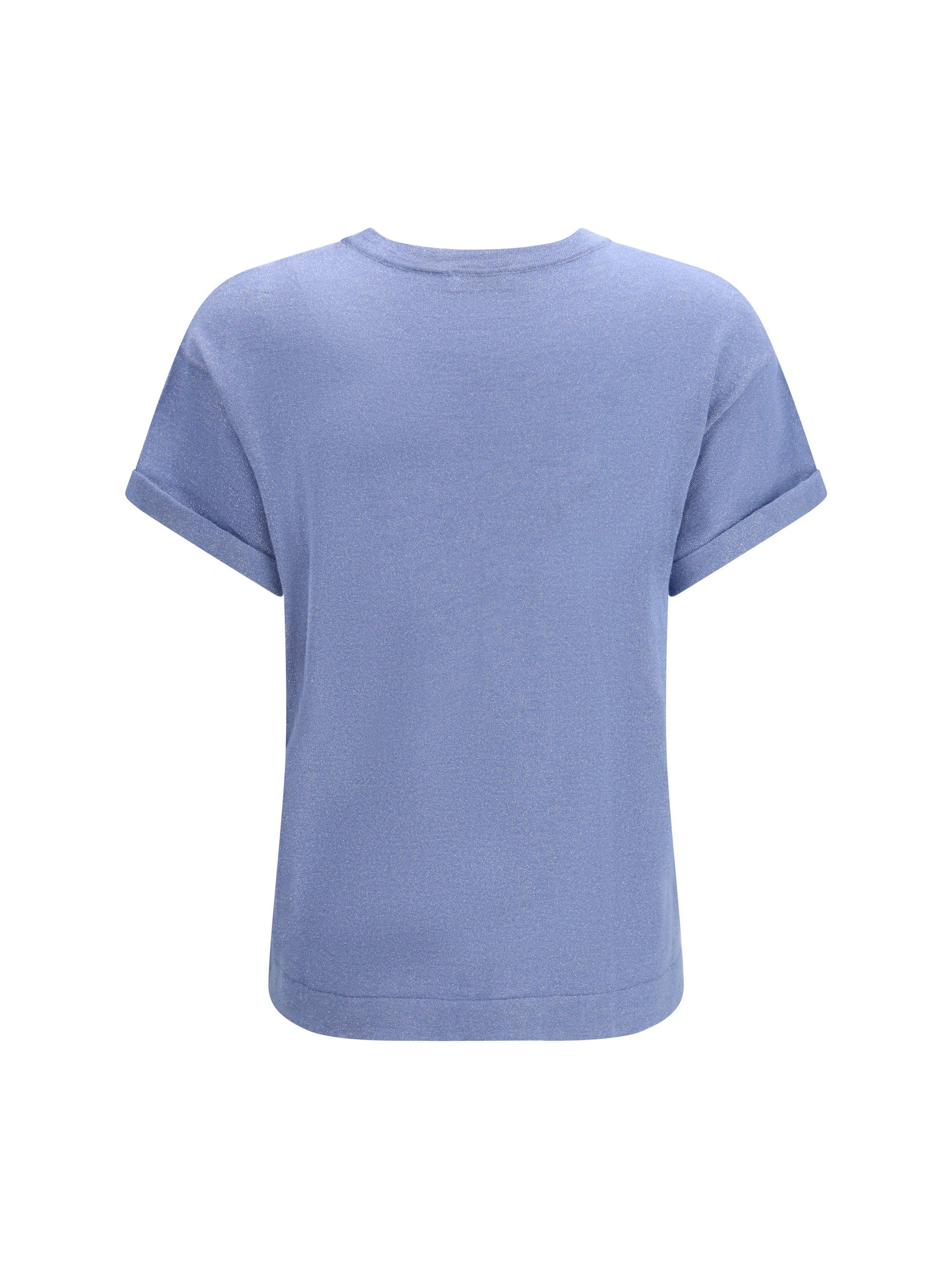 Brunello Cucinelli cashmere glitter T-shirt Size L / US 10 / IT 46 - 2 Thumbnail