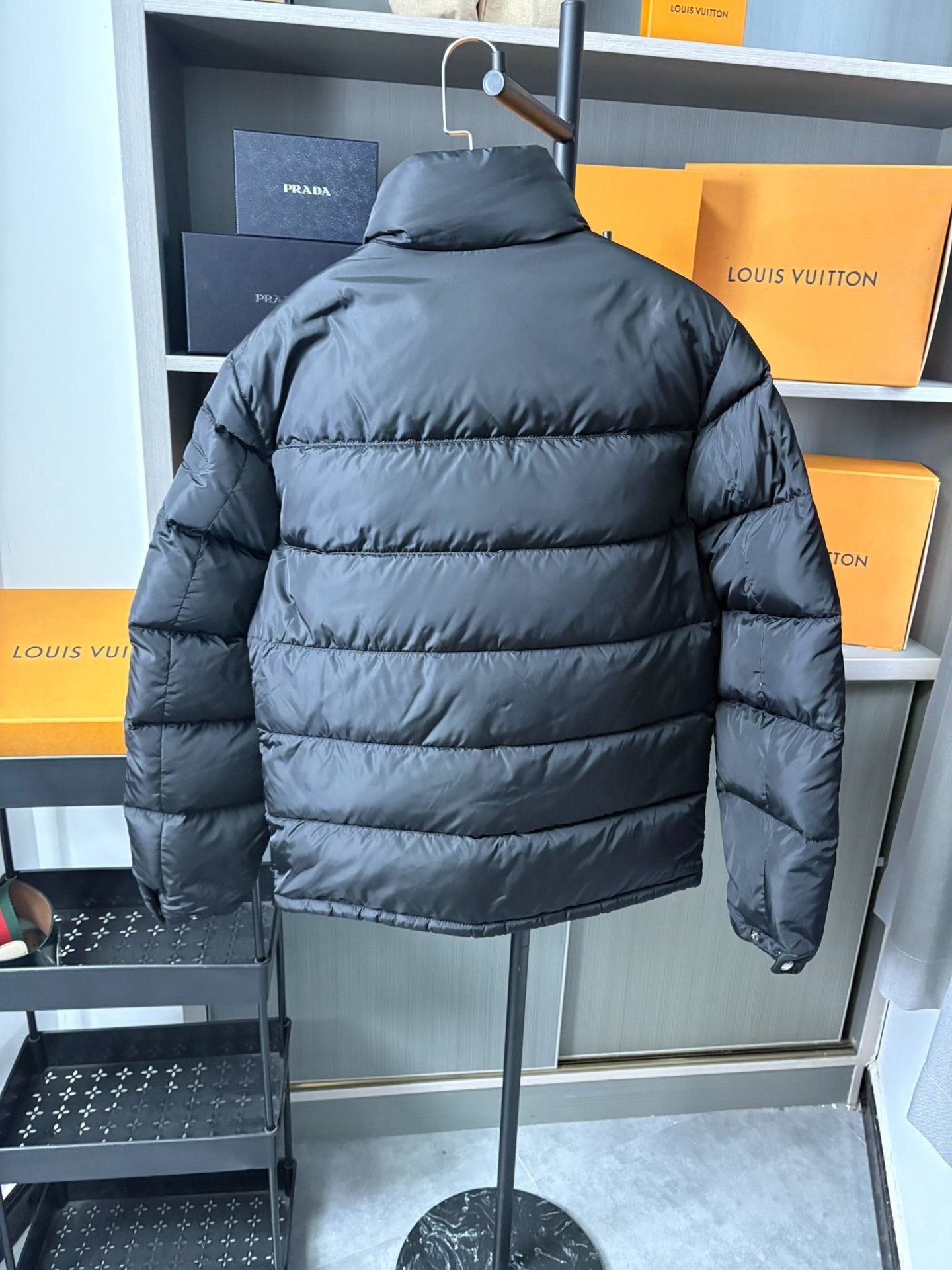 Prada Prada Down Black Heavy Coat 46 Men Size US L / EU 52-54 / 3 - 3 Thumbnail