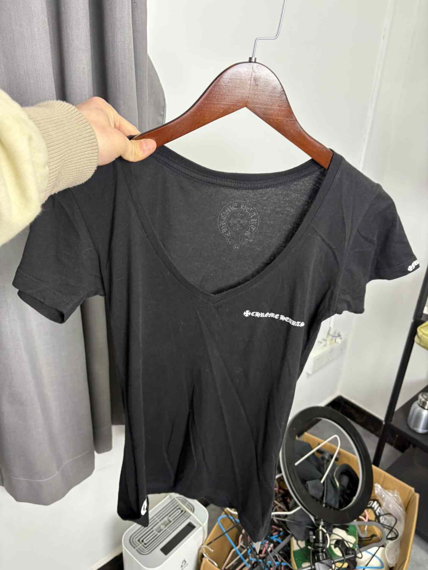 Chrome Hearts Chrome Hearts Black T-Shirt XS Women Size XS / US 0-2 / IT 36-38 - 8 Thumbnail
