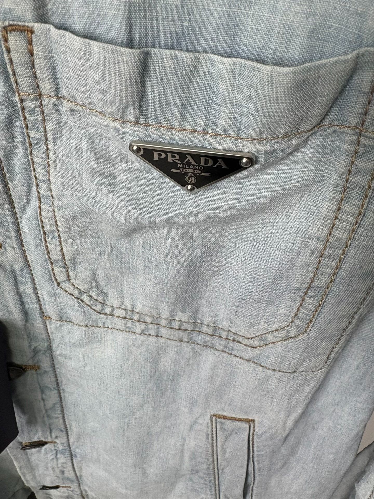 Prada Prada Denim Blue Light Jacket S Men Size US S / EU 44-46 / 1 - 2 Thumbnail