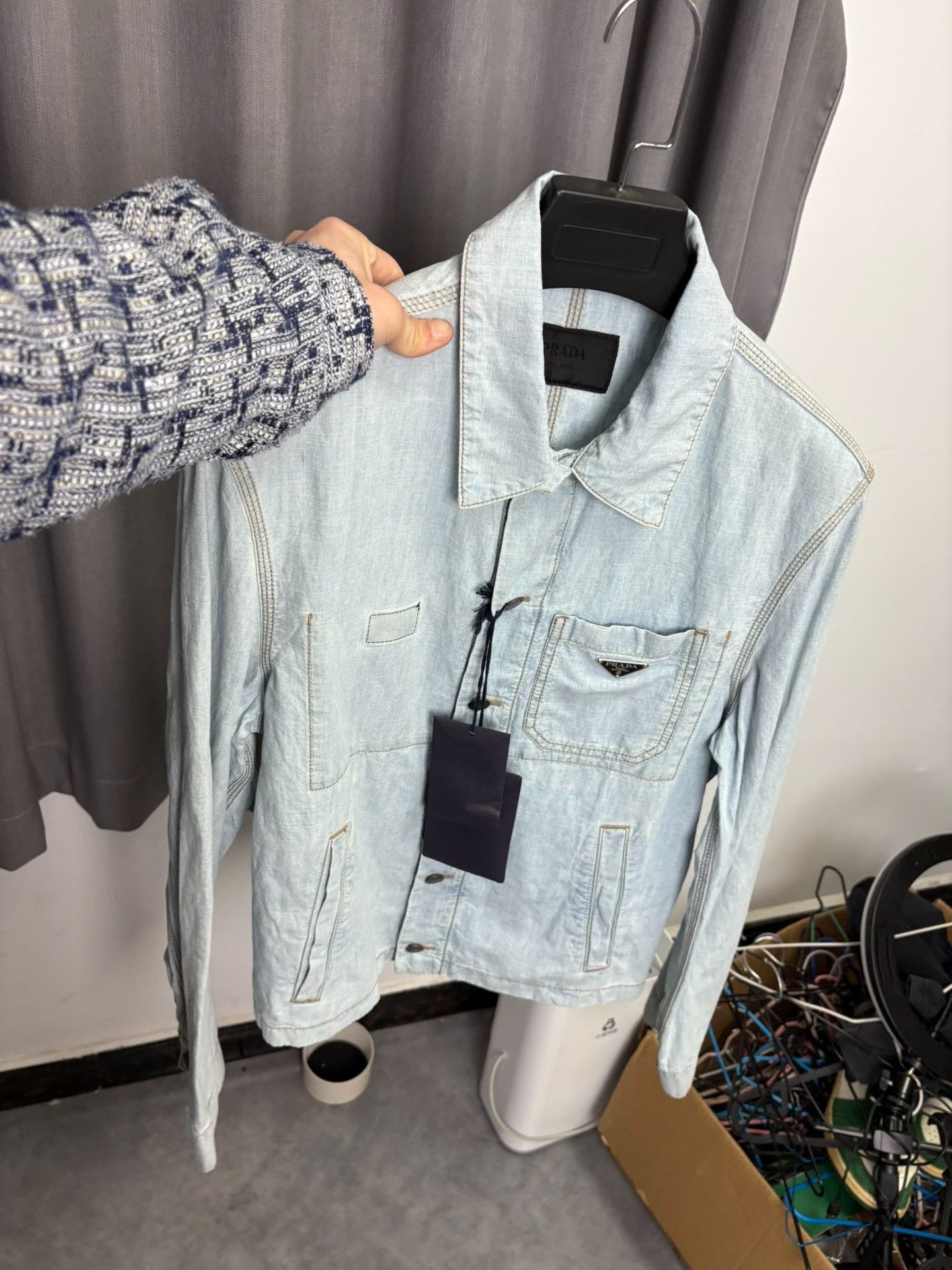Prada Prada Denim Blue Light Jacket S Men Size US S / EU 44-46 / 1 - 8 Thumbnail